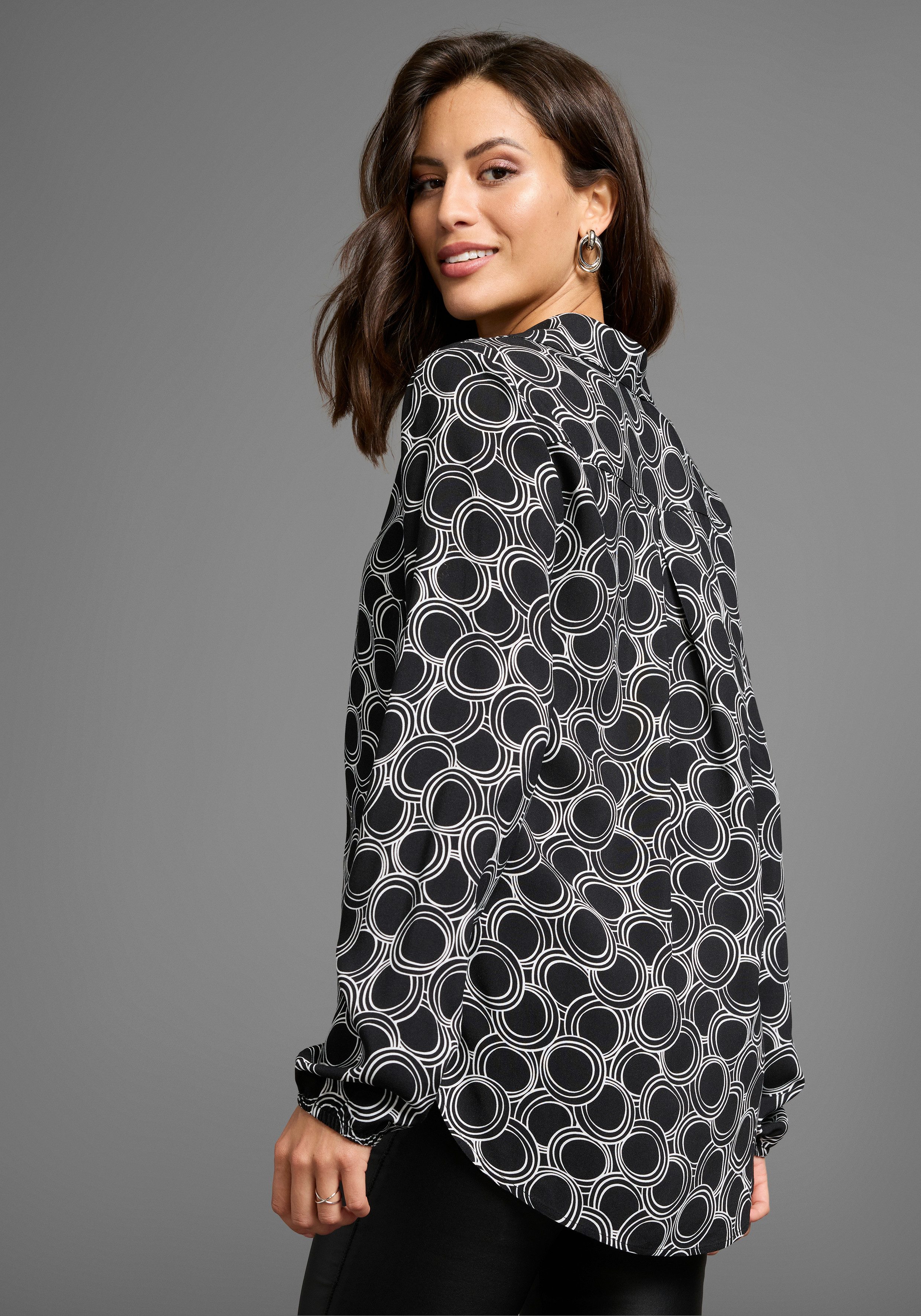 Laura Scott Lange blouse met contrasttape - nieuwe collectie