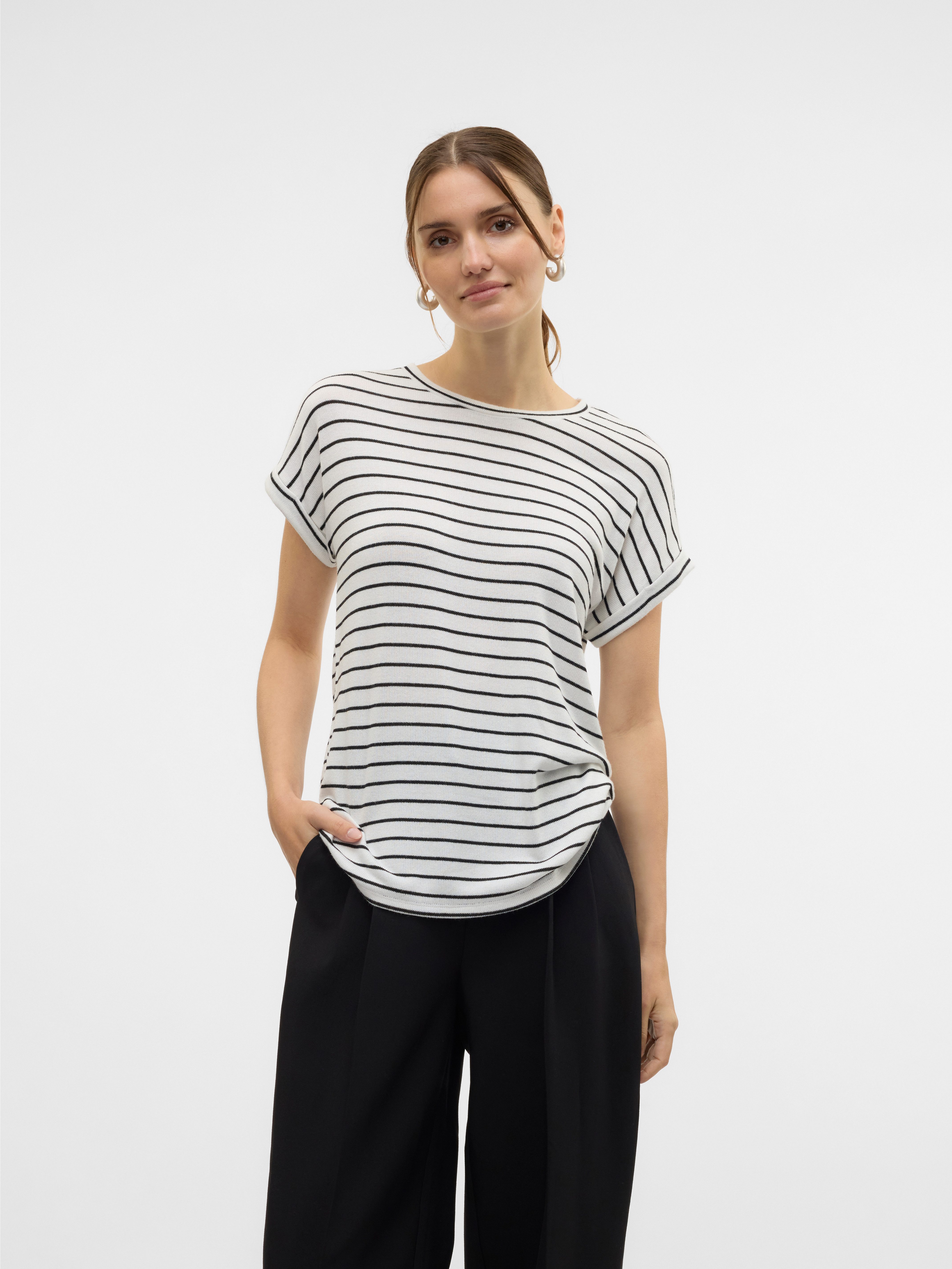 Vero Moda Trui met korte mouwen VMBRIANNA SS O-NECK PULLOVER BOO REP