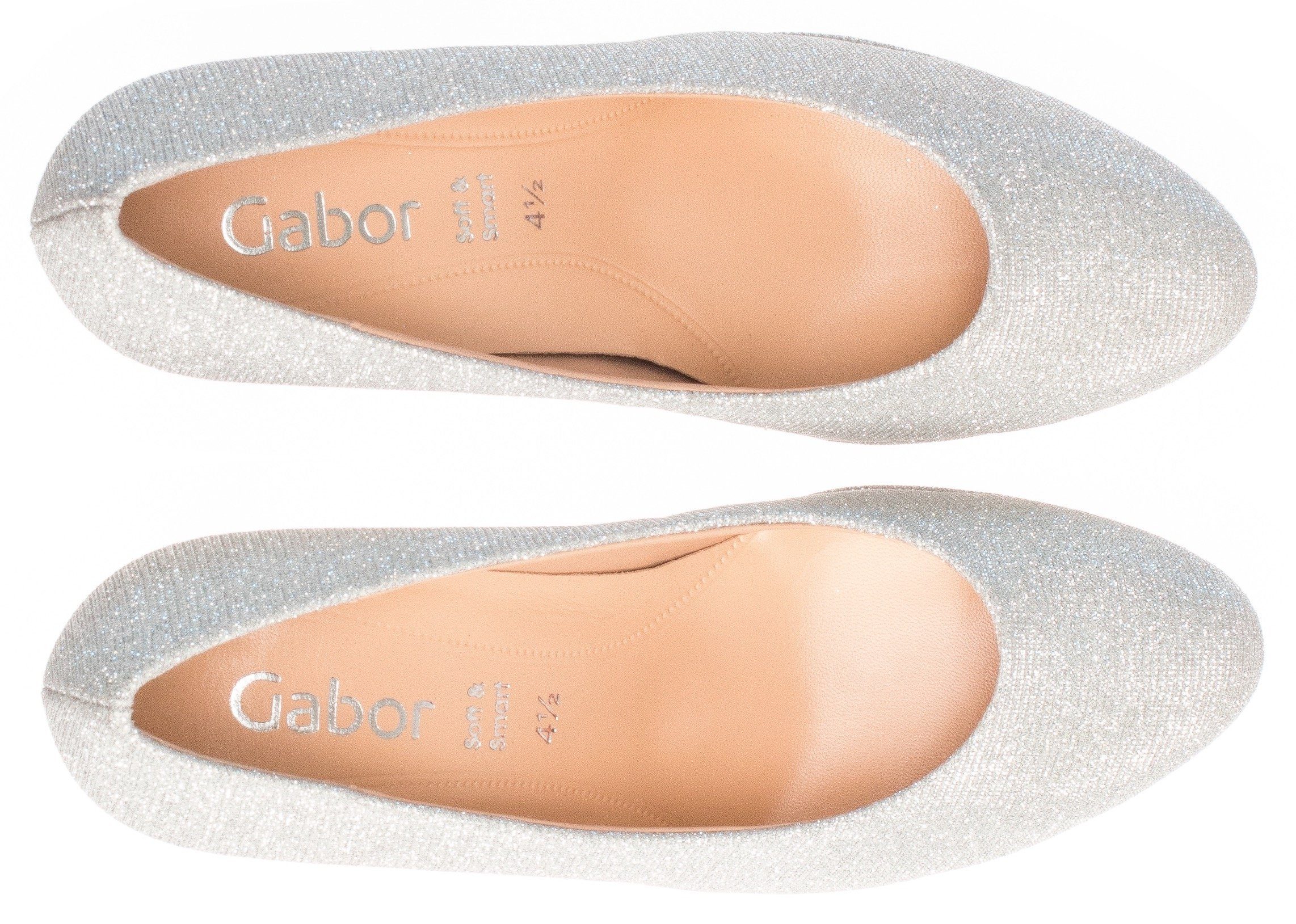 Gabor Pumps , avondschoen, feestelijke schoen, trechterhak, in glinsterende look