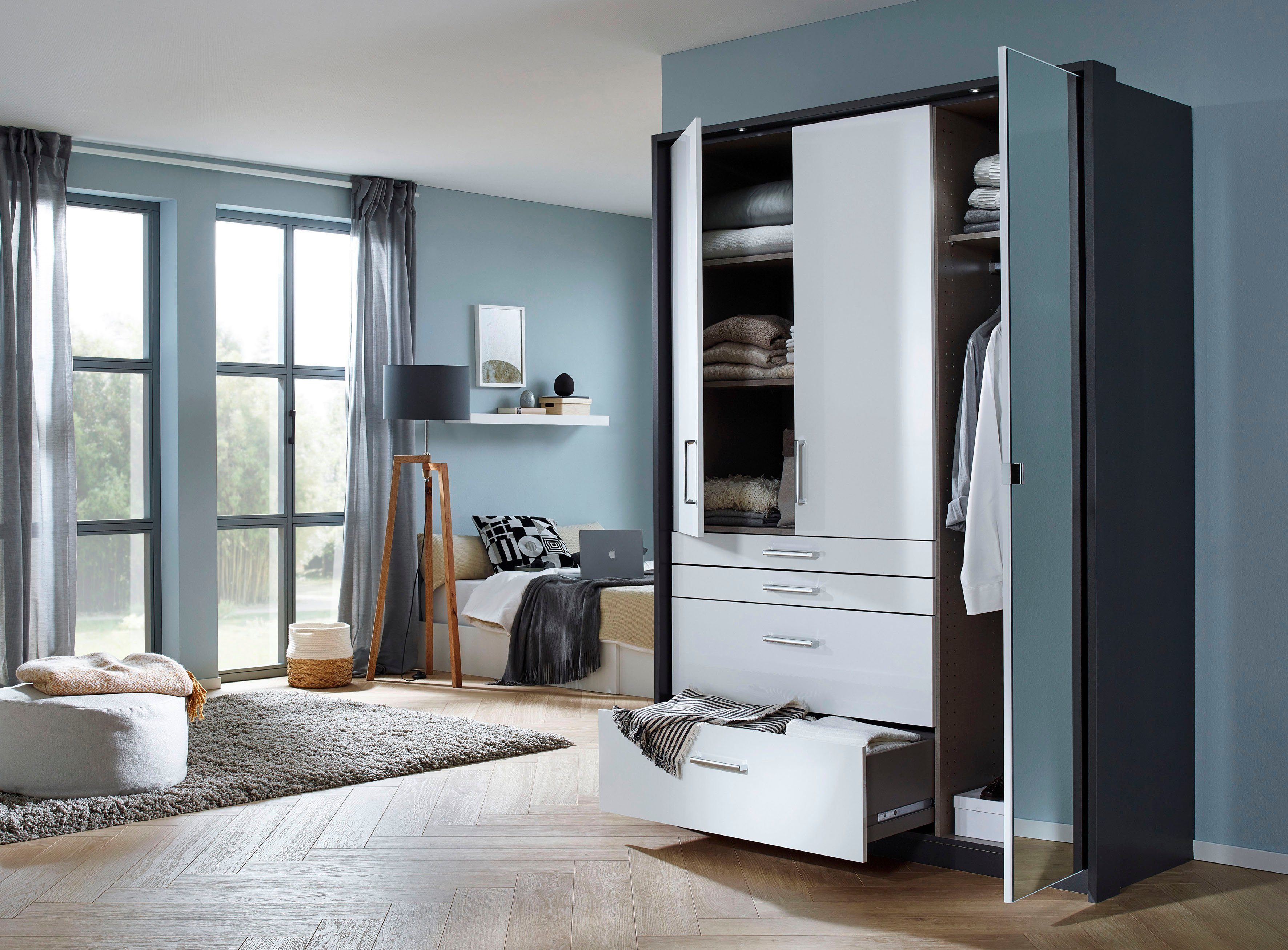 rauch Draaideurkast Kledingkast kast garderobe garderobekast topseller HOMBURG inclusief passe-partout, bovenste lade met indeling made in germany
