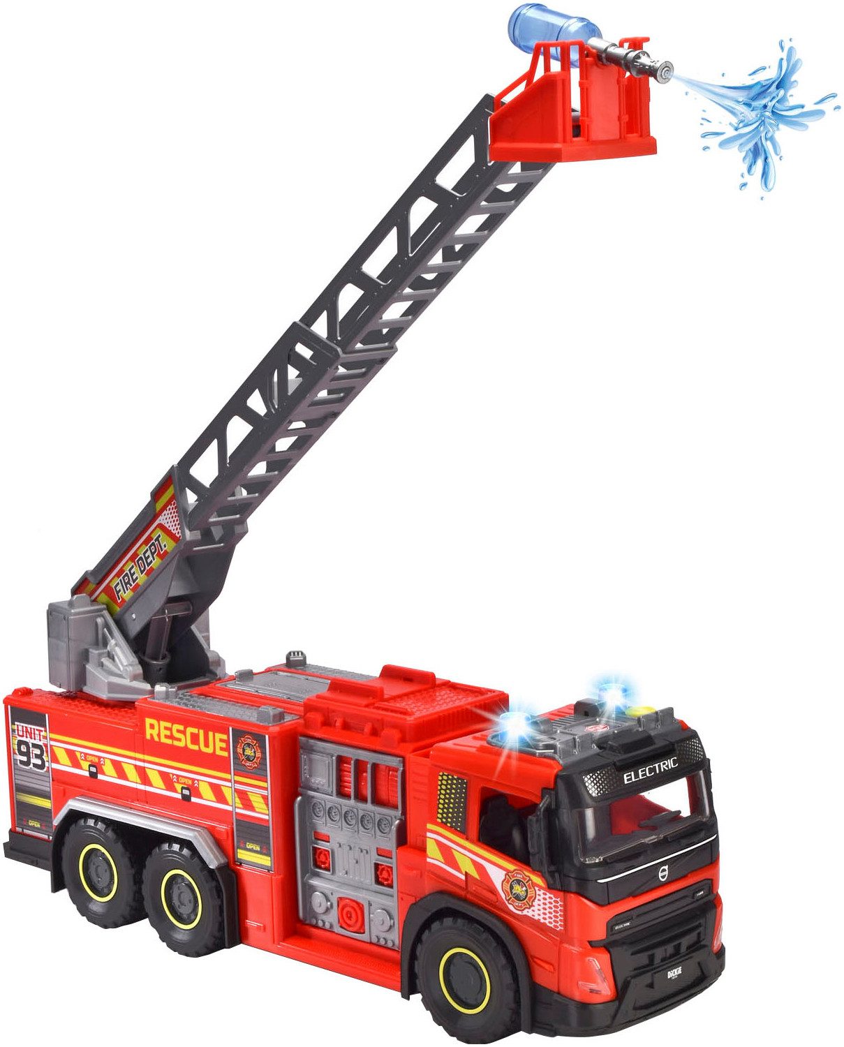 Dickie Toys Speelgoed-brandweer Giant Fire Truck met licht en geluid