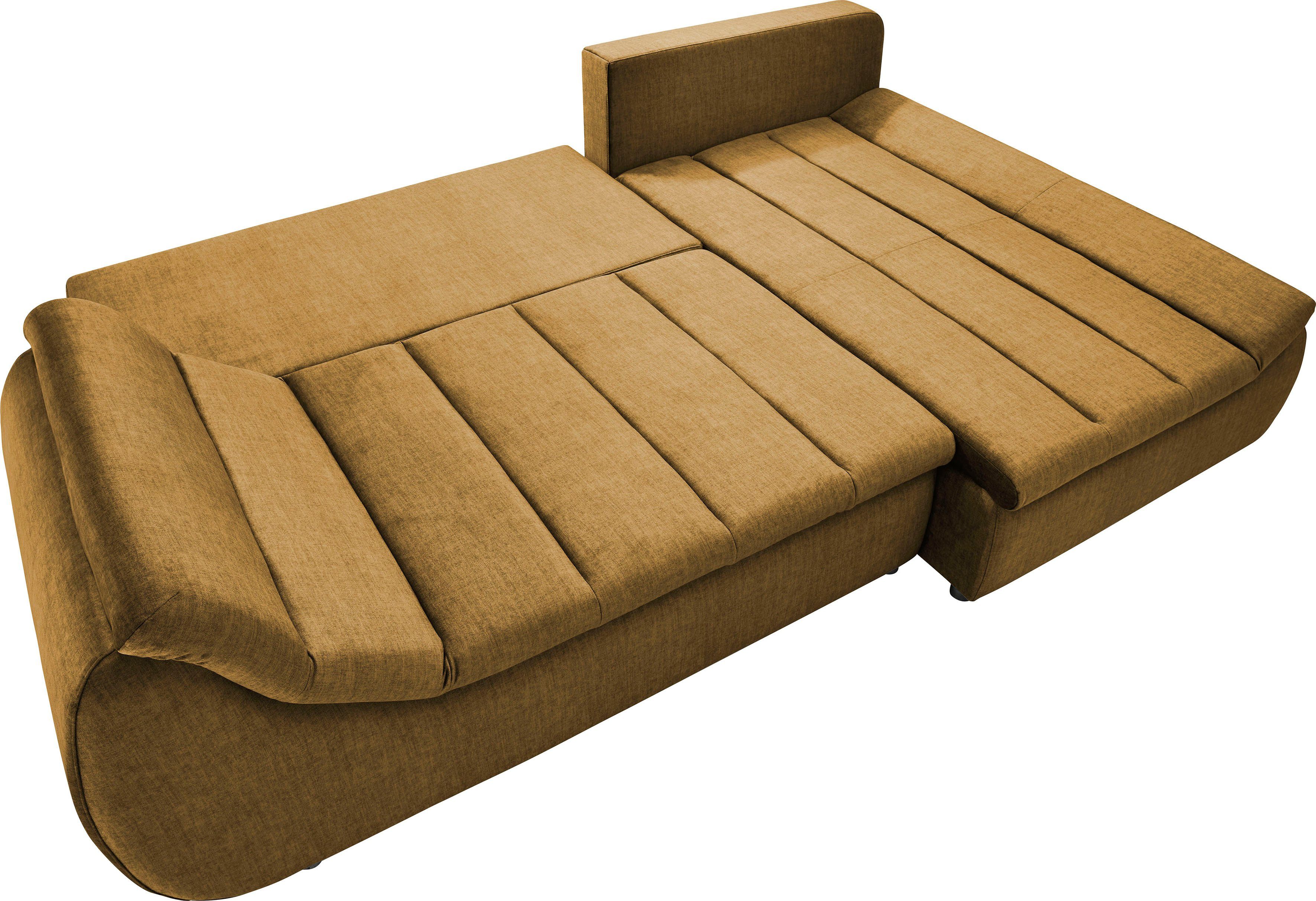 INOSIGN Hoekbank Imola elegant en modern, actuele stiksels in de zitting, comfortabel, L-vorm