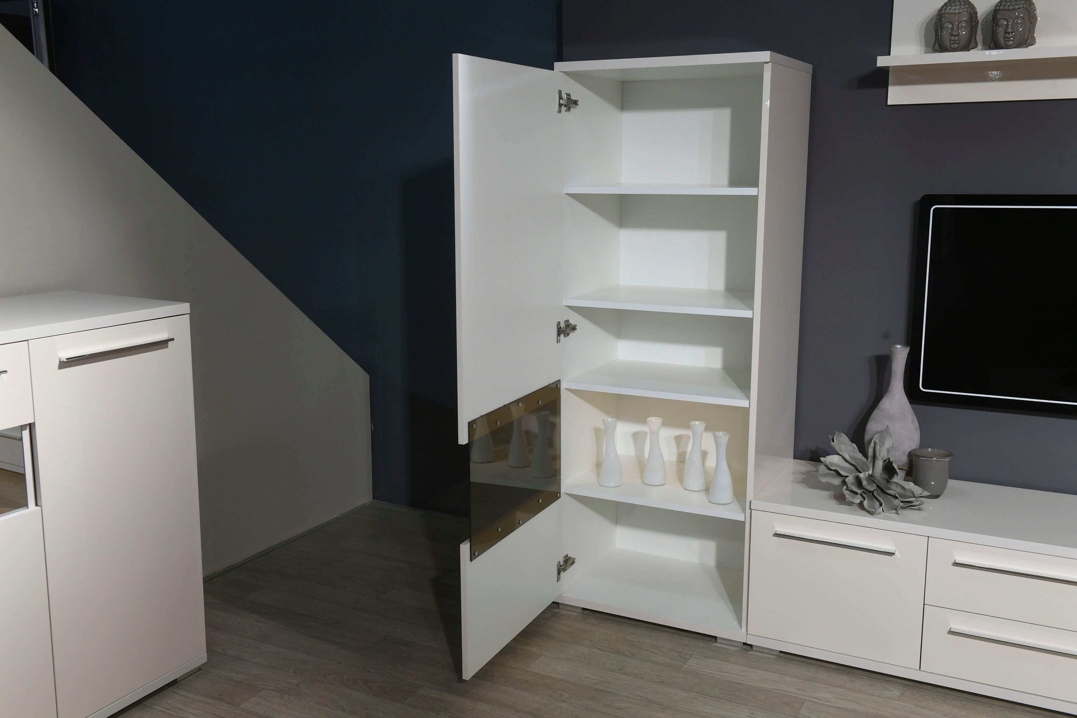 Places of Style Vitrinekast Piano UV-gecoat, soft close-functie