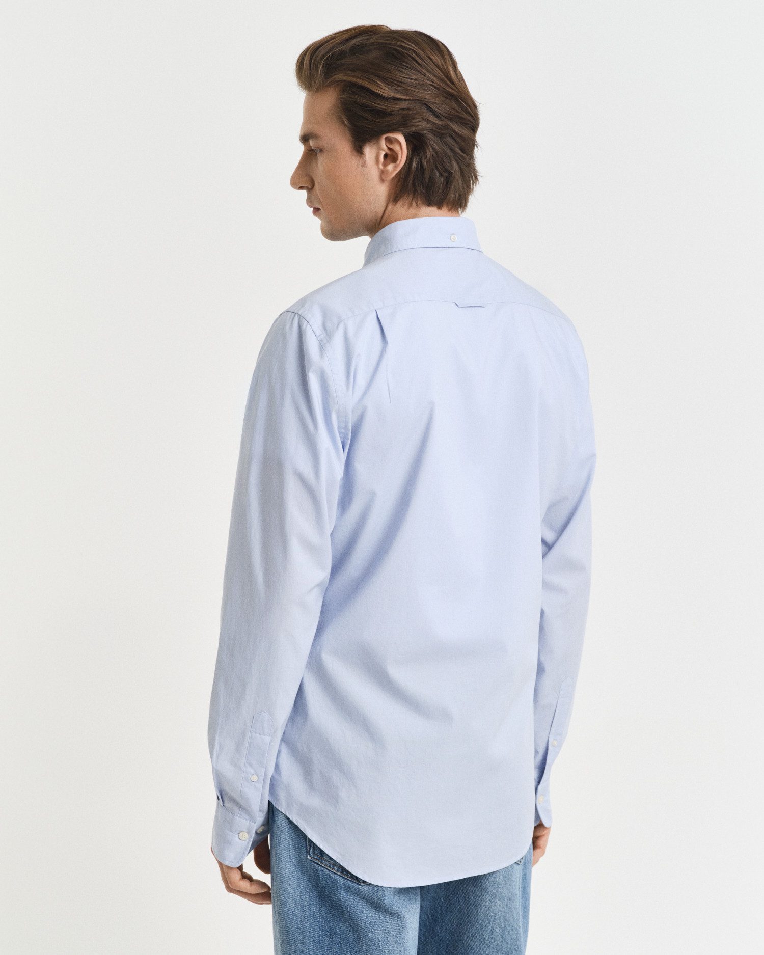 Gant Overhemd met lange mouwen Slim fit poplin overhemd licht slijtvast easy care