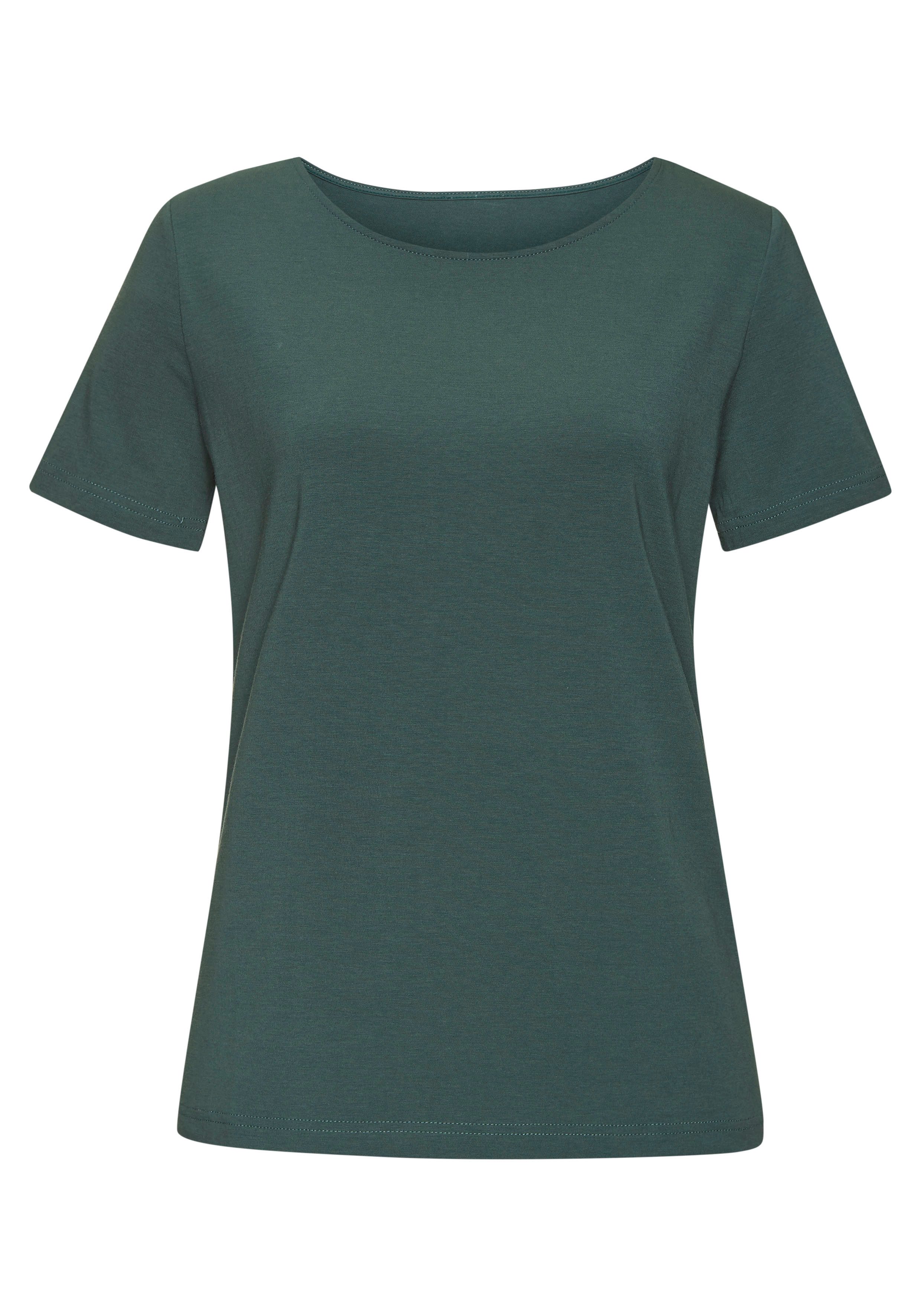 Lascana T-shirt Met ronde hals van elastische katoen-modal kwaliteit (Set van 2)