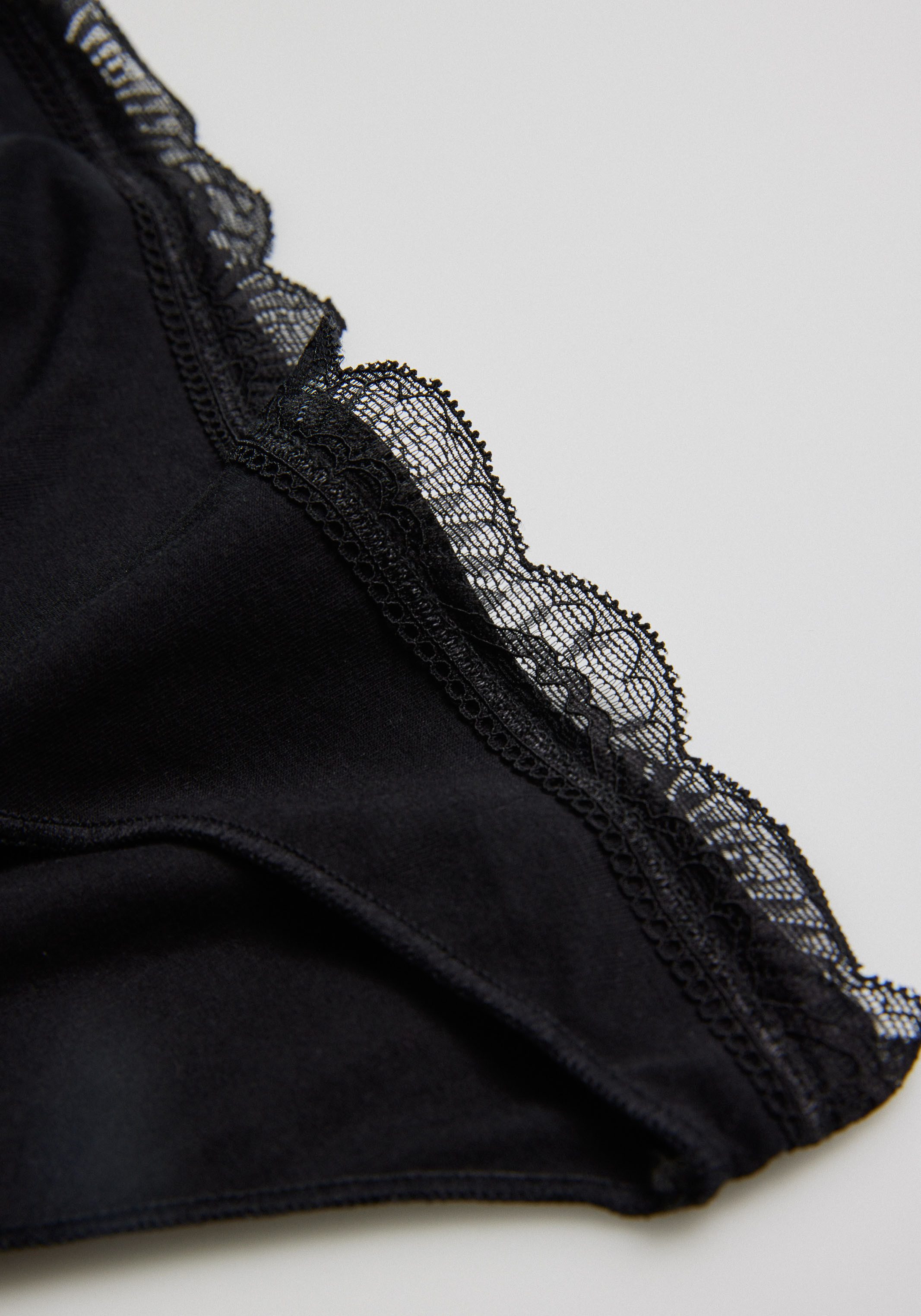 YSABEL MORA Minislip BASIC COLLECTION COTTON WITH LACE (Set van 3)