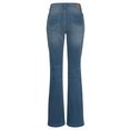 h.i.s bootcut jeans high waist waterbesparende fabricage dankzij ozon wash blauw