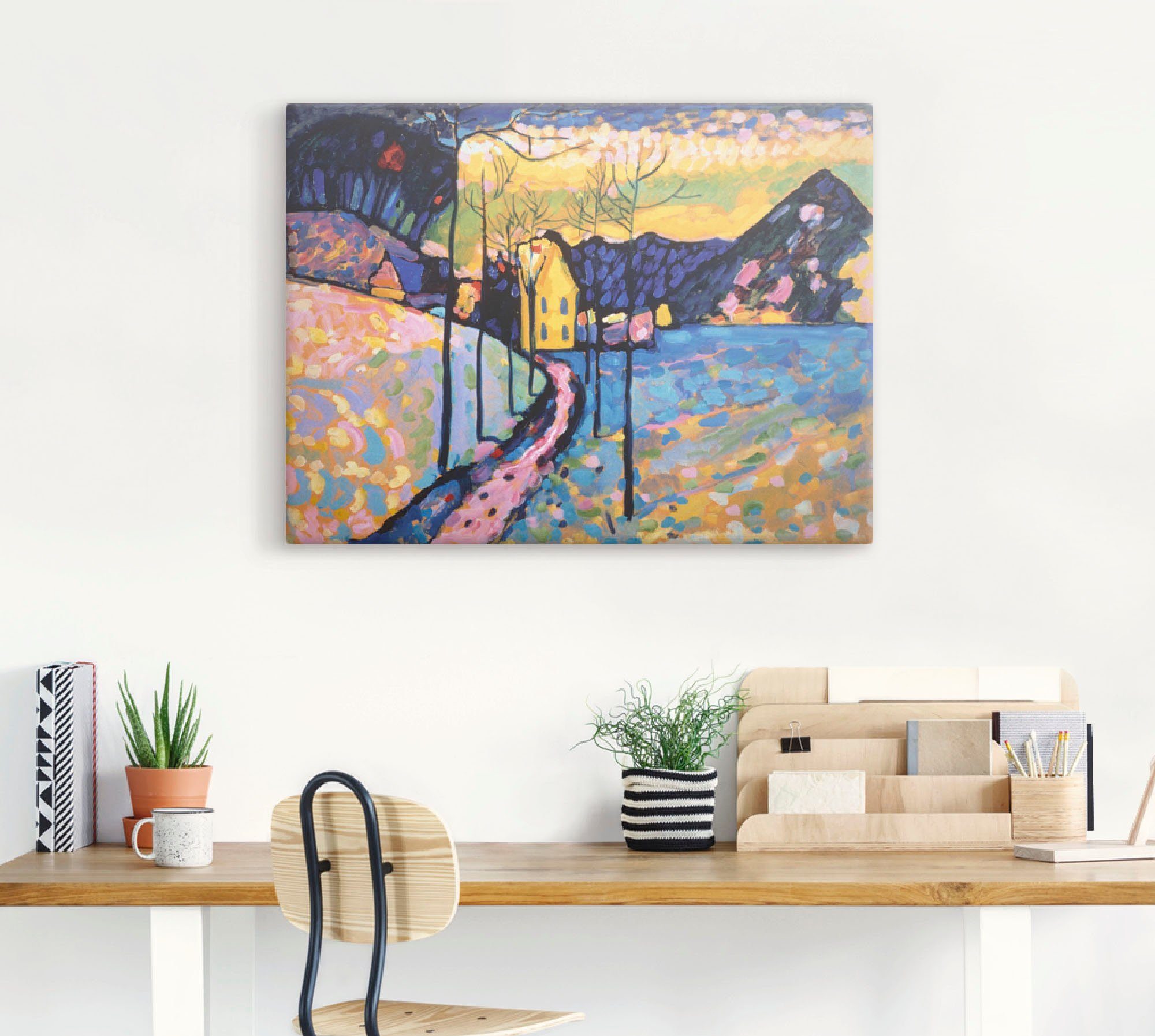 Artland Artprint op linnen Winterlandschap I. 1909 gespannen op een spieraam