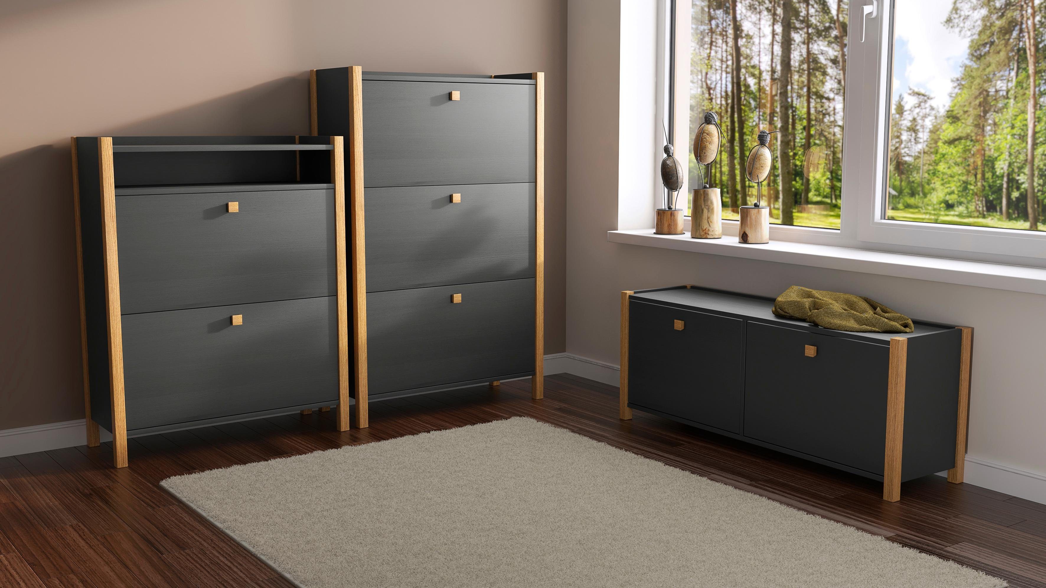 Woodman Schoenenbank in scandinavisch design, houtfineer van eiken