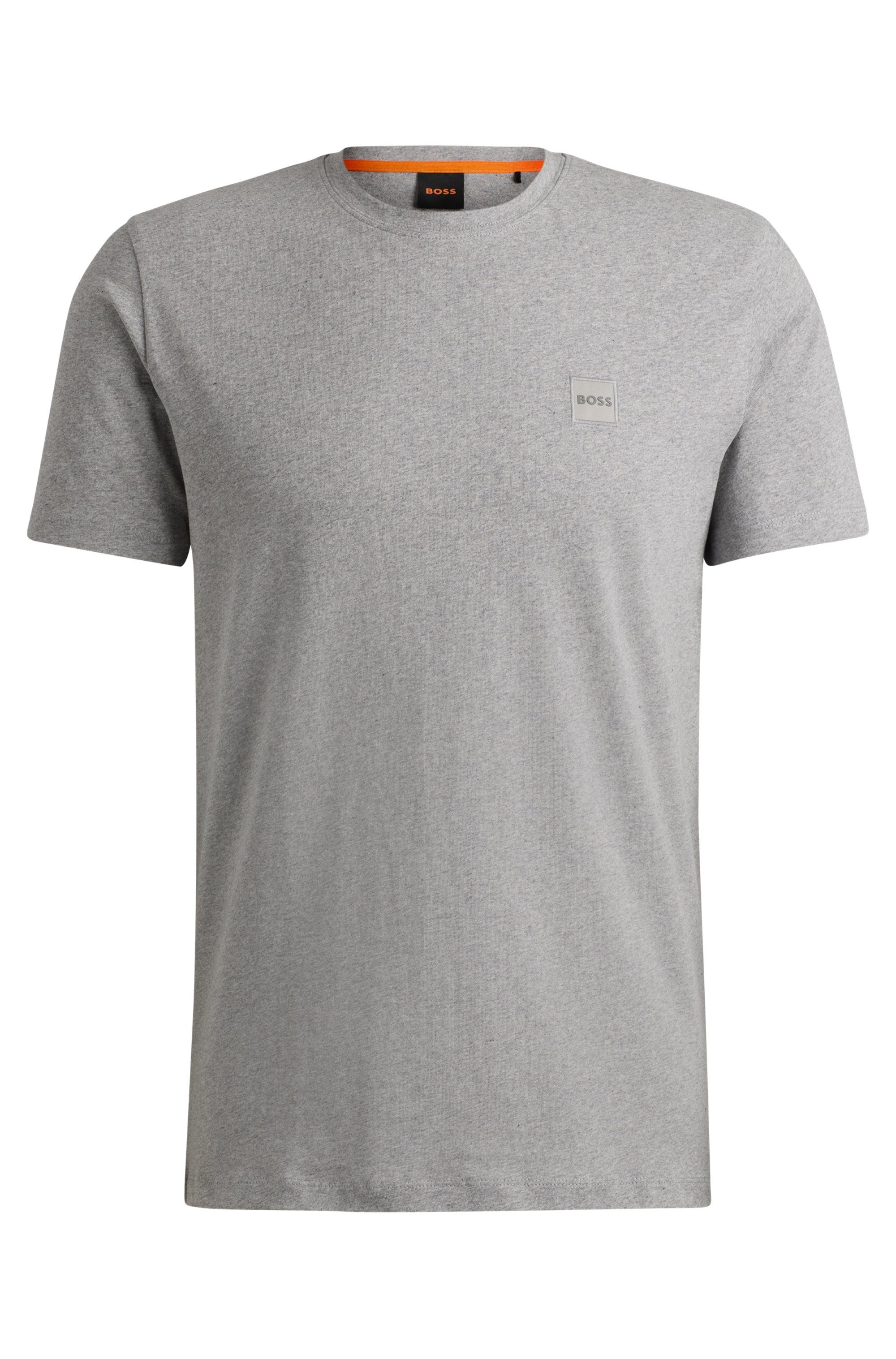 Boss Orange T-shirt Tales met boss-borduursel op de borst