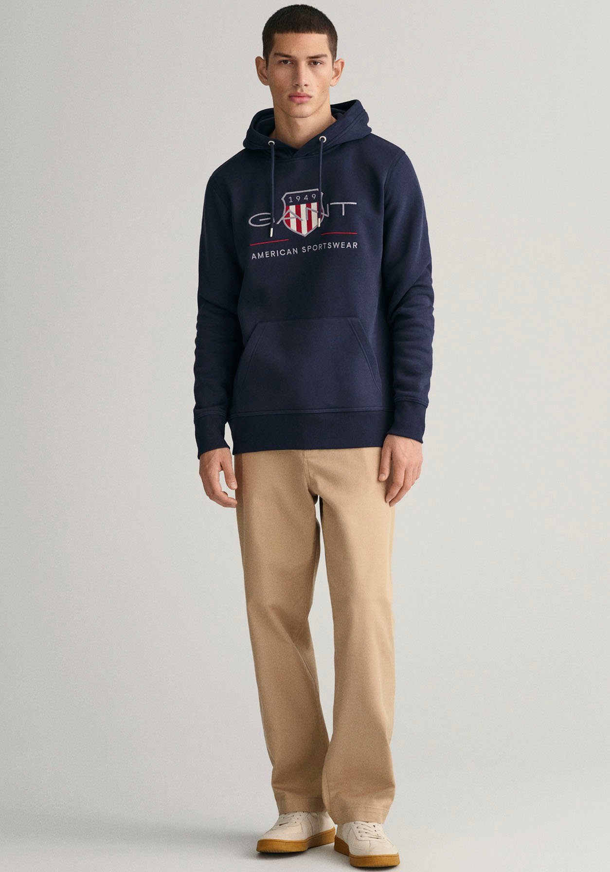 Gant Hoodie REG ARCHIVE SHIELD HOODIE met modieuze logo-borduursel op de borst
