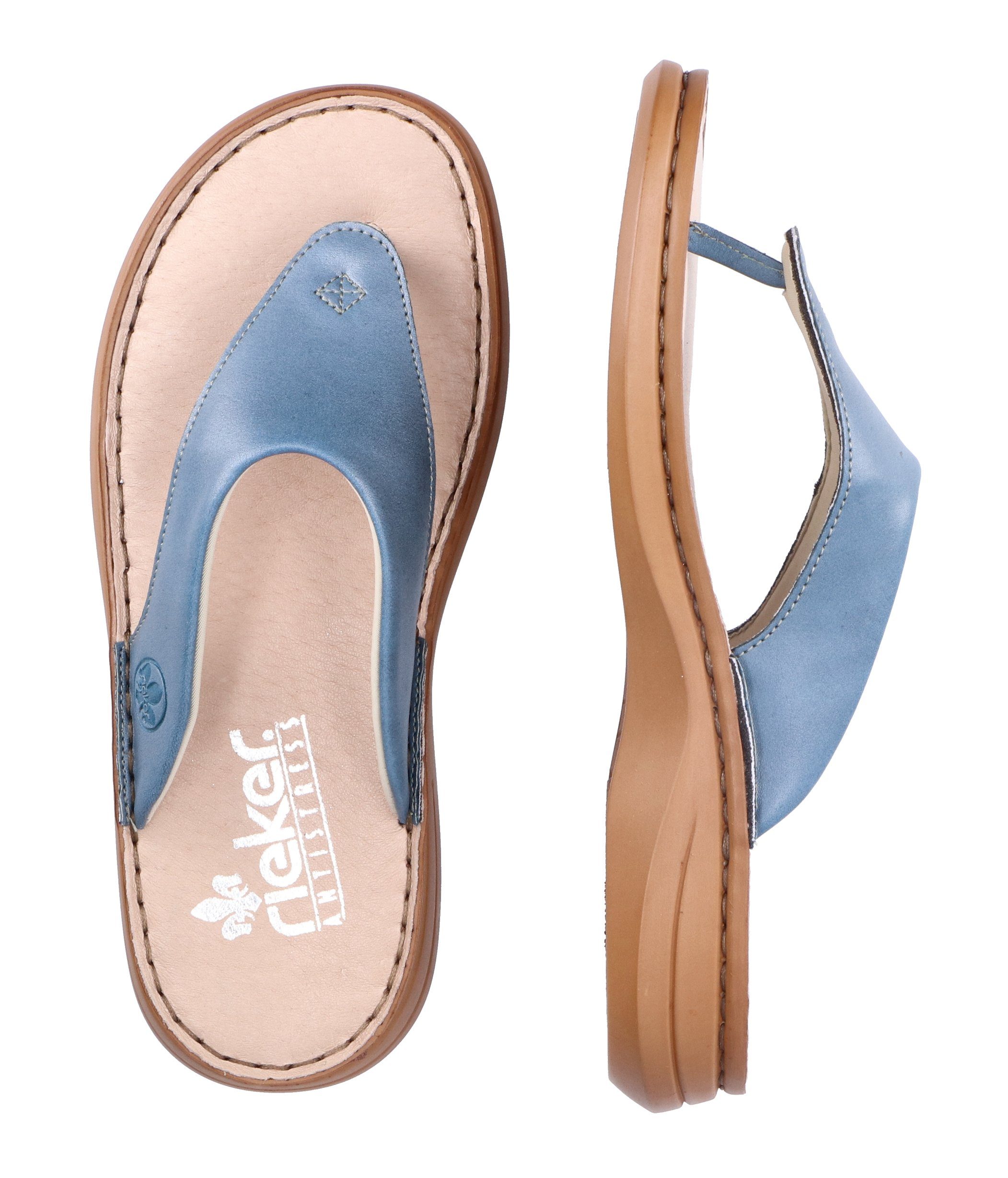 Rieker Teenslippers zomerschoen, slippers met tussenstuk voor de tenen