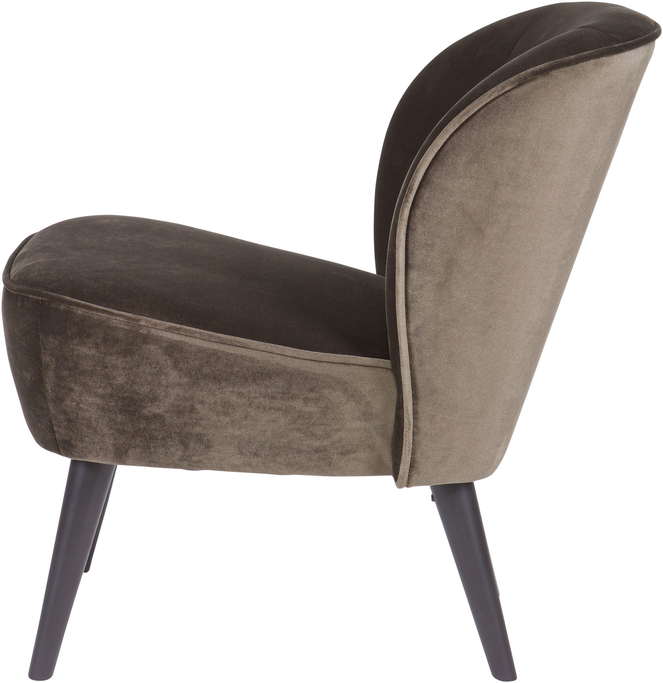 WOOOD Fauteuil Sara zacht gepolsterd, 4-poots frame, h 71 cm x b 59 cm