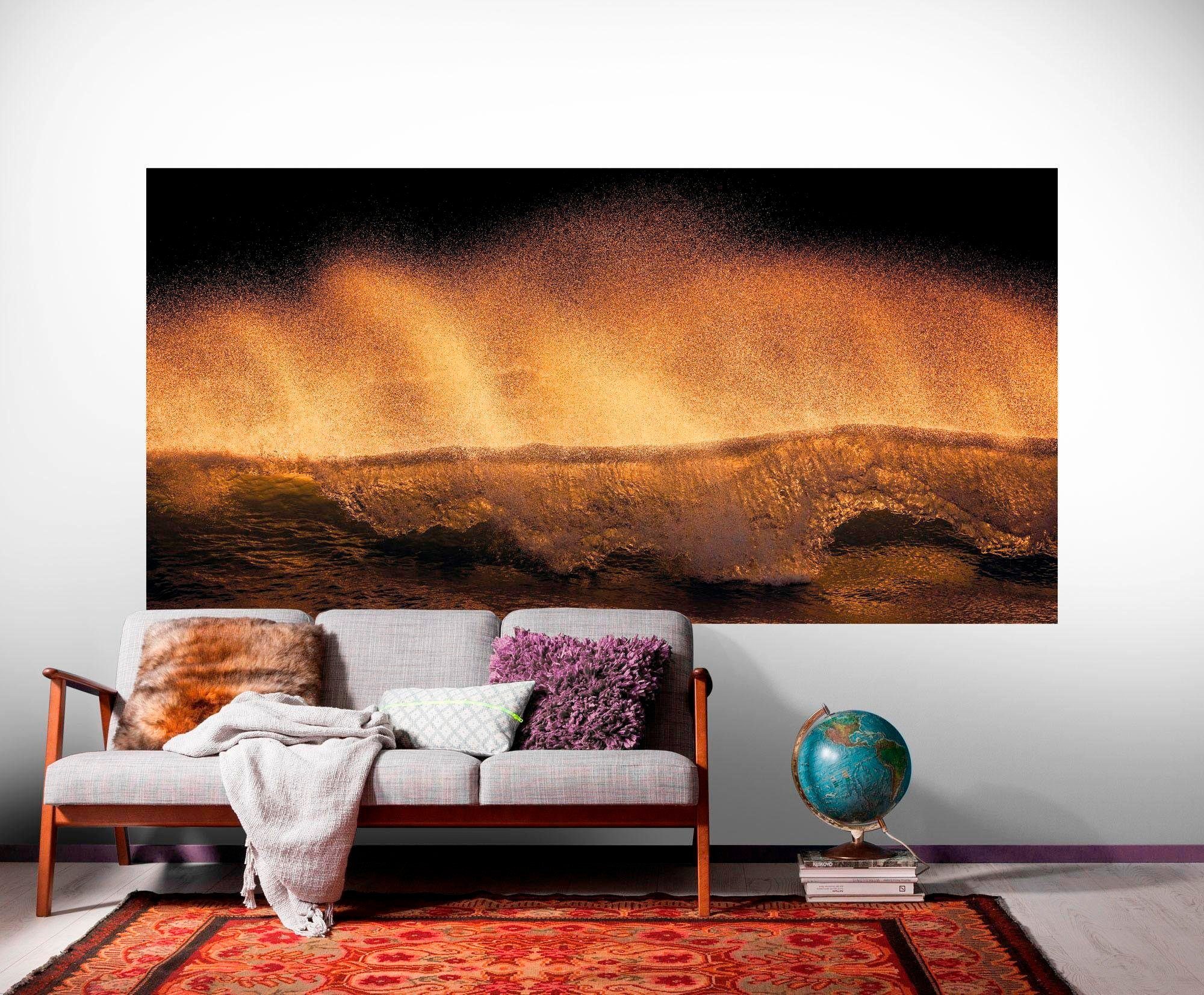 Komar Vliesbehang Digitale print vlies - Golden Wave - Afmeting 200 x 100 cm (1 stuk)
