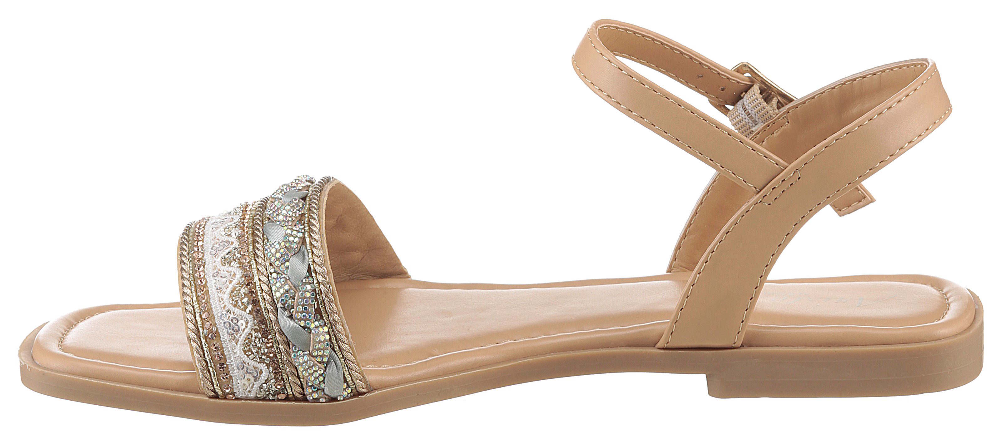 Aniston SHOES Sandalen , zomer schoen, sandalette, glitterstenen - nieuwe collectie