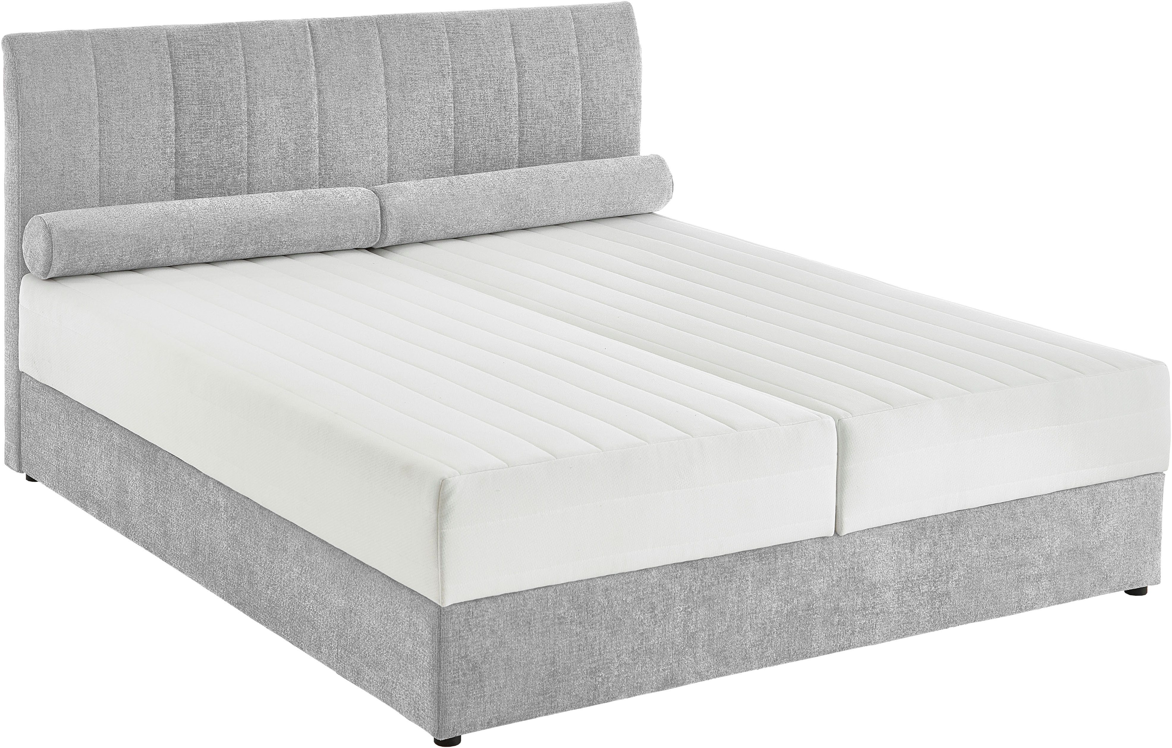 ATLANTIC home collection Boxspring ALISIA Met pocketvering, bedlade en kussenrol in originele bekleding