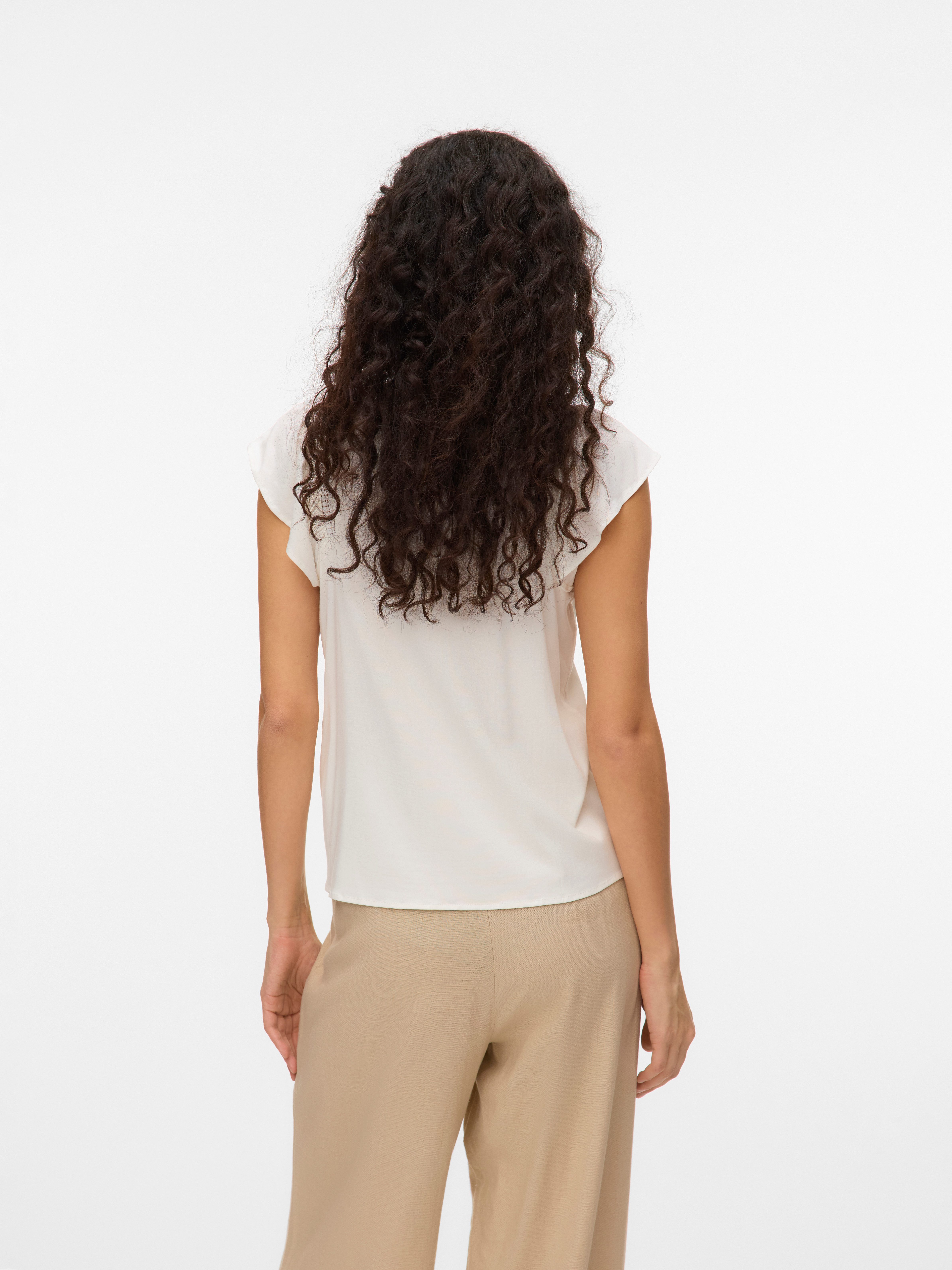 Vero Moda Blouse met korte mouwen VMBELLA SS LACE TOP WVN GA NOOS