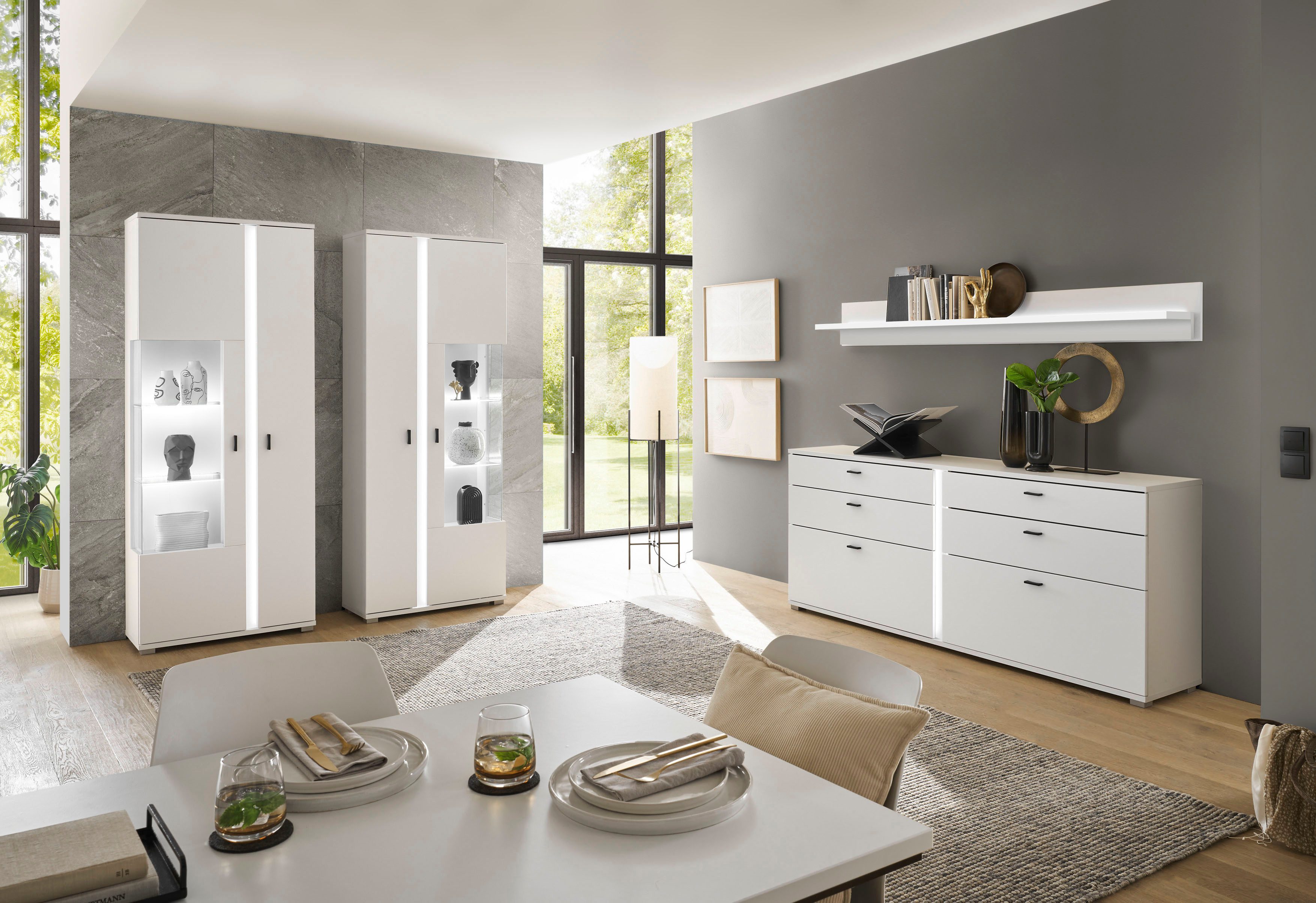 INOSIGN Wandrek Long Island in moderne trendkleur, inclusief verlichting