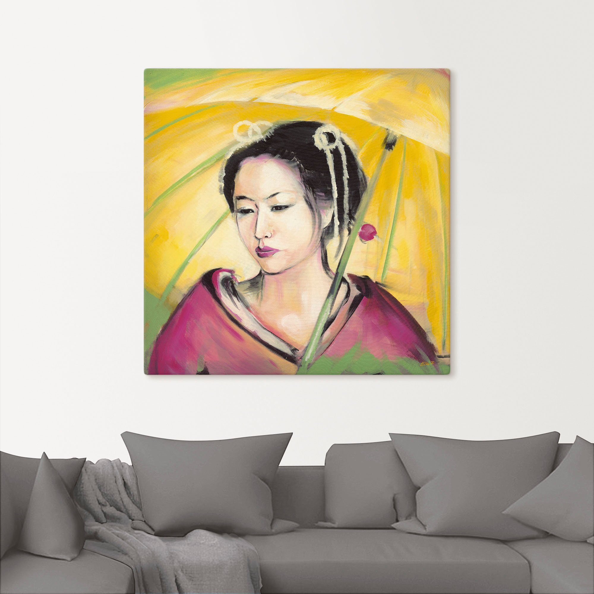 Artland Artprint Geisha als artprint op linnen, muursticker in verschillende maten