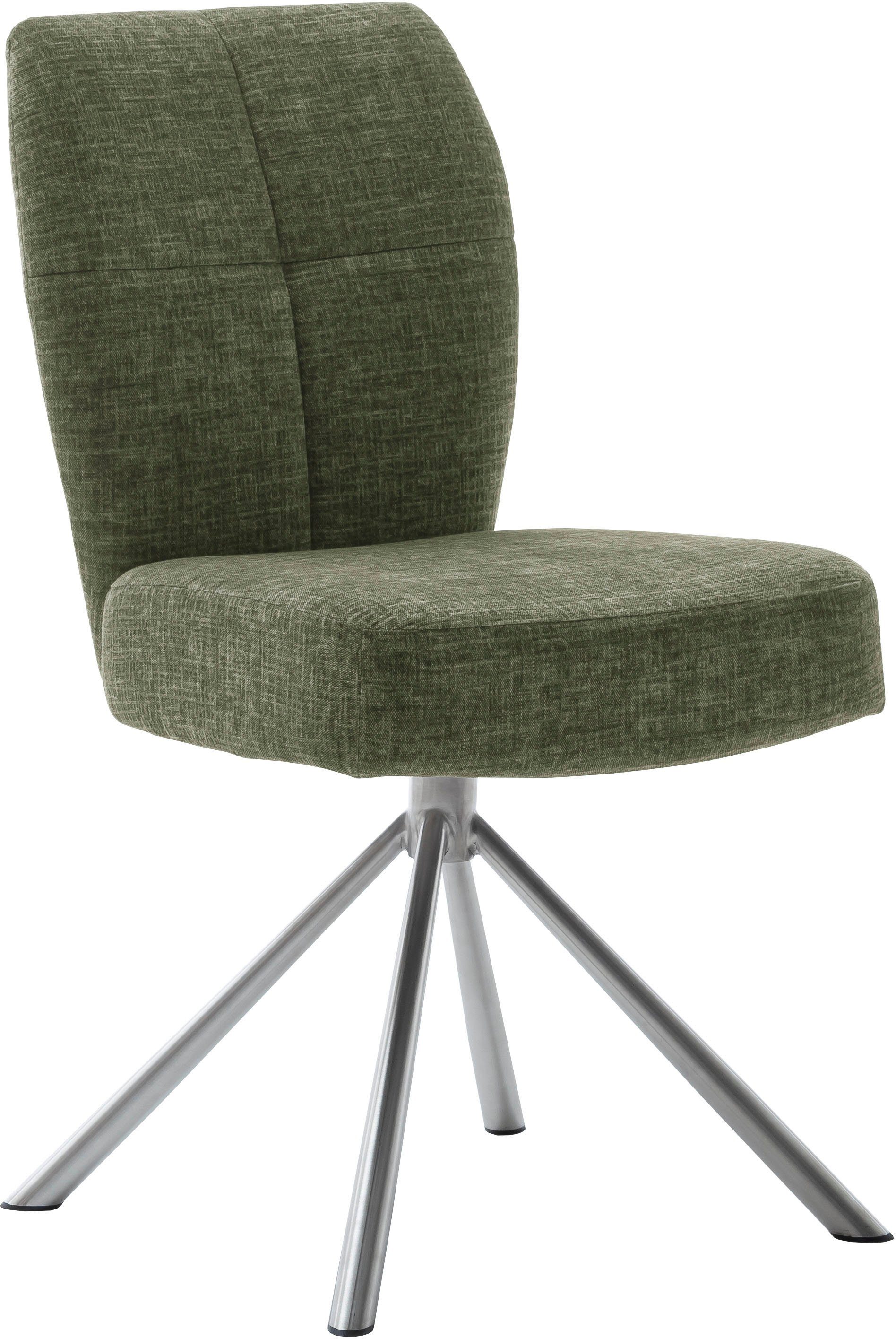 MCA furniture Eetkamerstoel KEA (2-pack), 360°, pocketvering, belastbaar 120 kg, zithoogte ca. 50 cm 4 poot stoelen groen