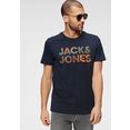 jack  jones t-shirt soldier logo tee blauw