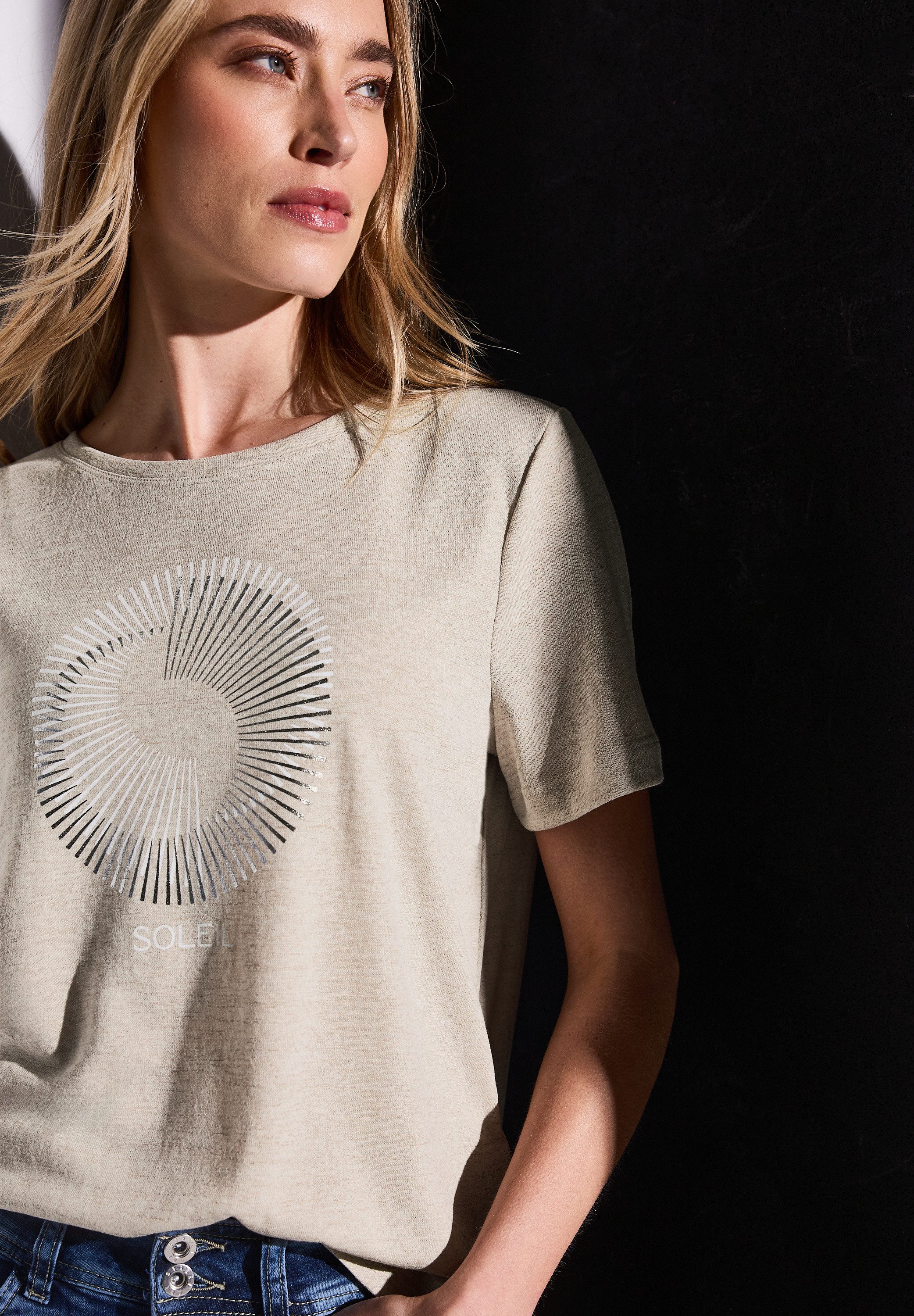 STREET ONE T-shirt met folieprint