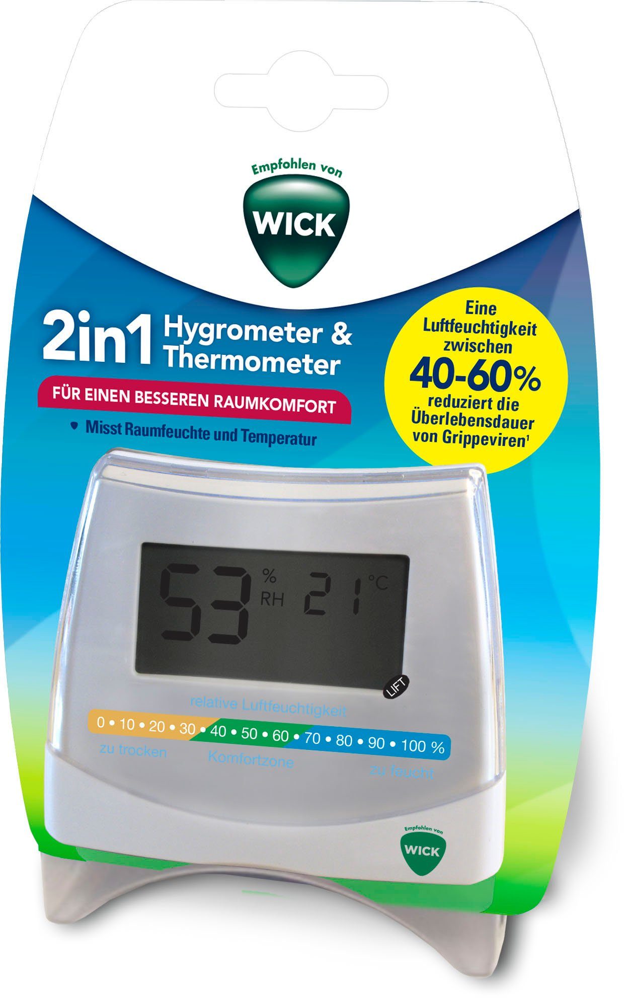 WICK Radiografisch weerstation W70 2-in-1 hygrometer en thermometer