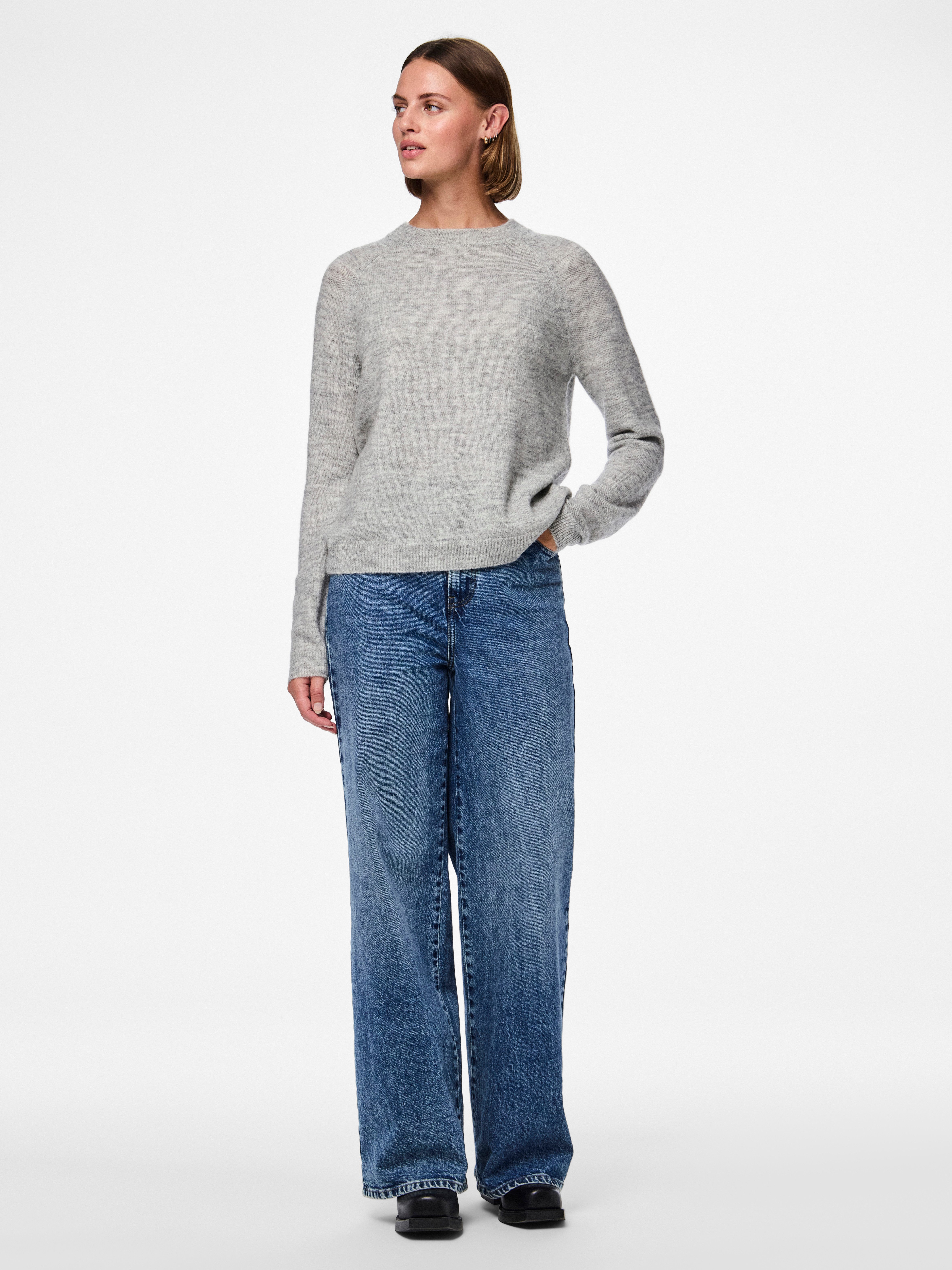 pieces Gebreide trui PCJULIANA LS O-NECK KNIT NOOS BC
