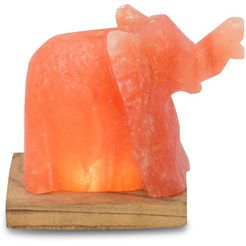 himalaya salt dreams zoutkristal-tafellamp olifant met de hand gemaakt van zoutkristal - iedere steen uniek, h: ca.11 cm (1 stuk) oranje