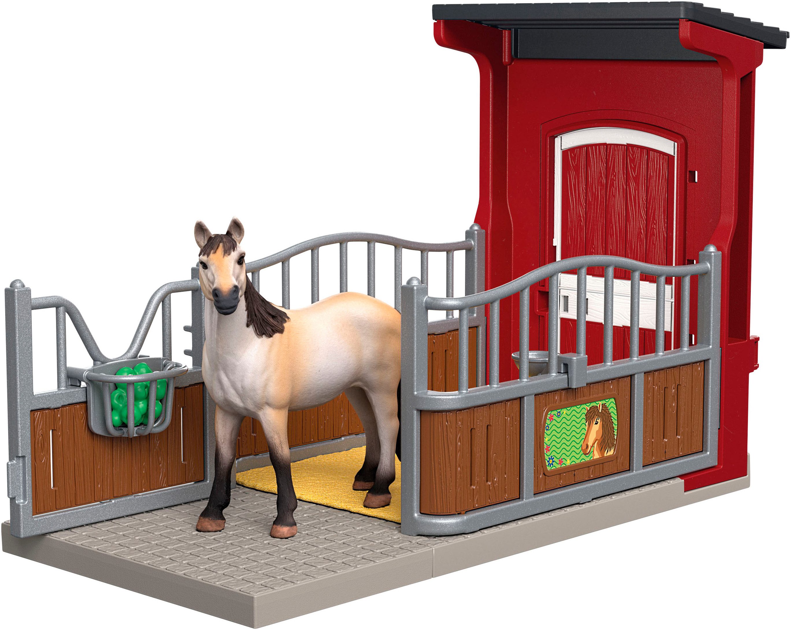 Schleich® Speelwereld FARM WORLD, Ponybox mit Mustang Stute (42724)