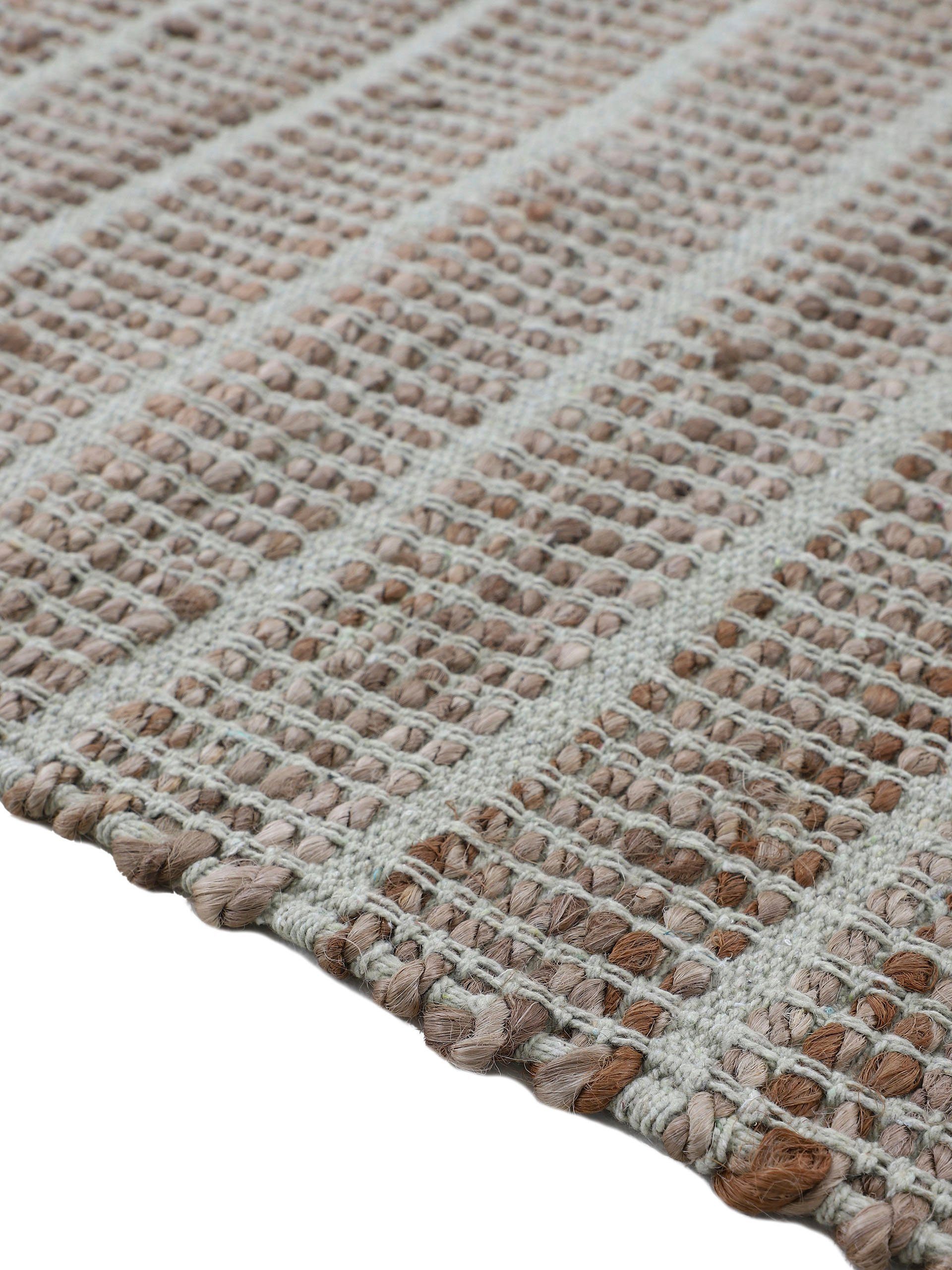 carpetfine Vloerkleed Lara Tweezijdig te gebruiken kleed van jute/katoen, woonkamer