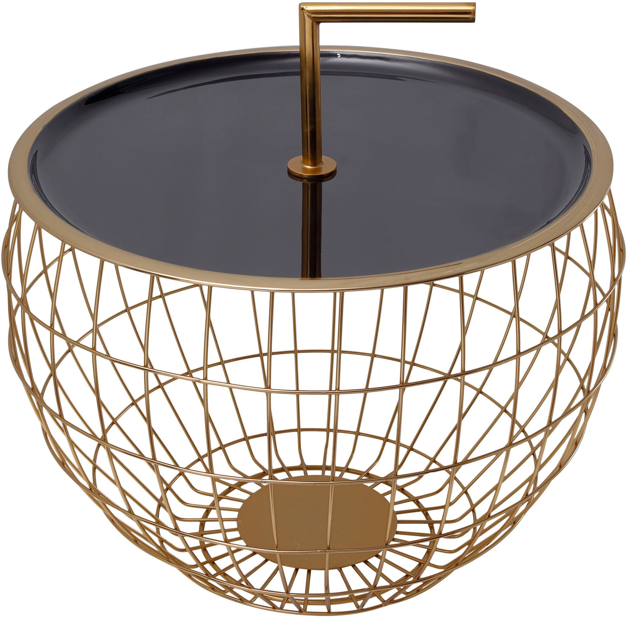 Kayoom Bijzettafel Art Deco 500, afzettafel van metaal, functioneel en stabiel Decoratief, met een afneembare handgreep ( 13 cm), opbergfunctie (1 stuk)