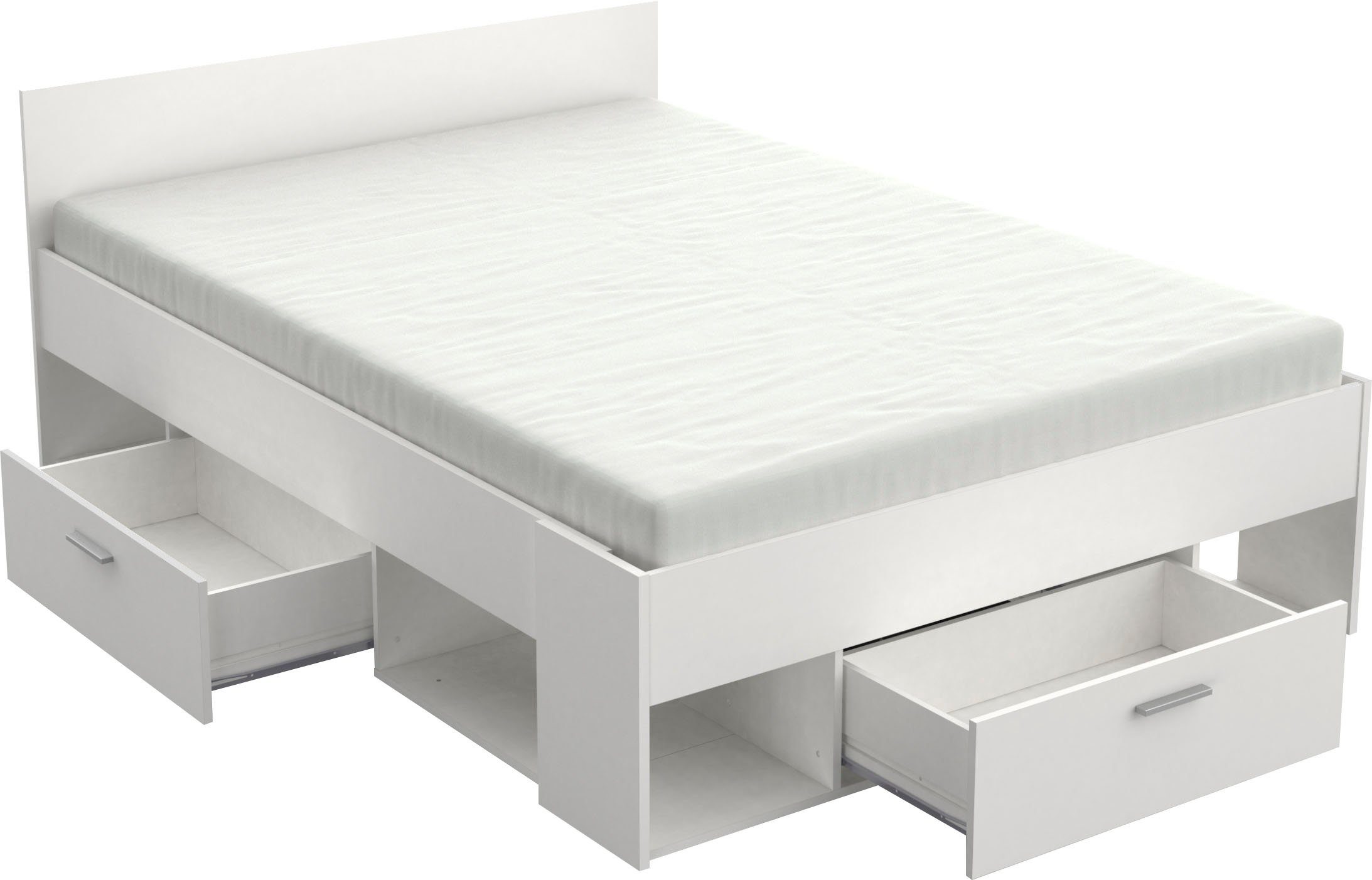 Demeyere GROUP Bedframe Chicago Lades en vakken bieden organisatie en ruimte in de slaapkamer
