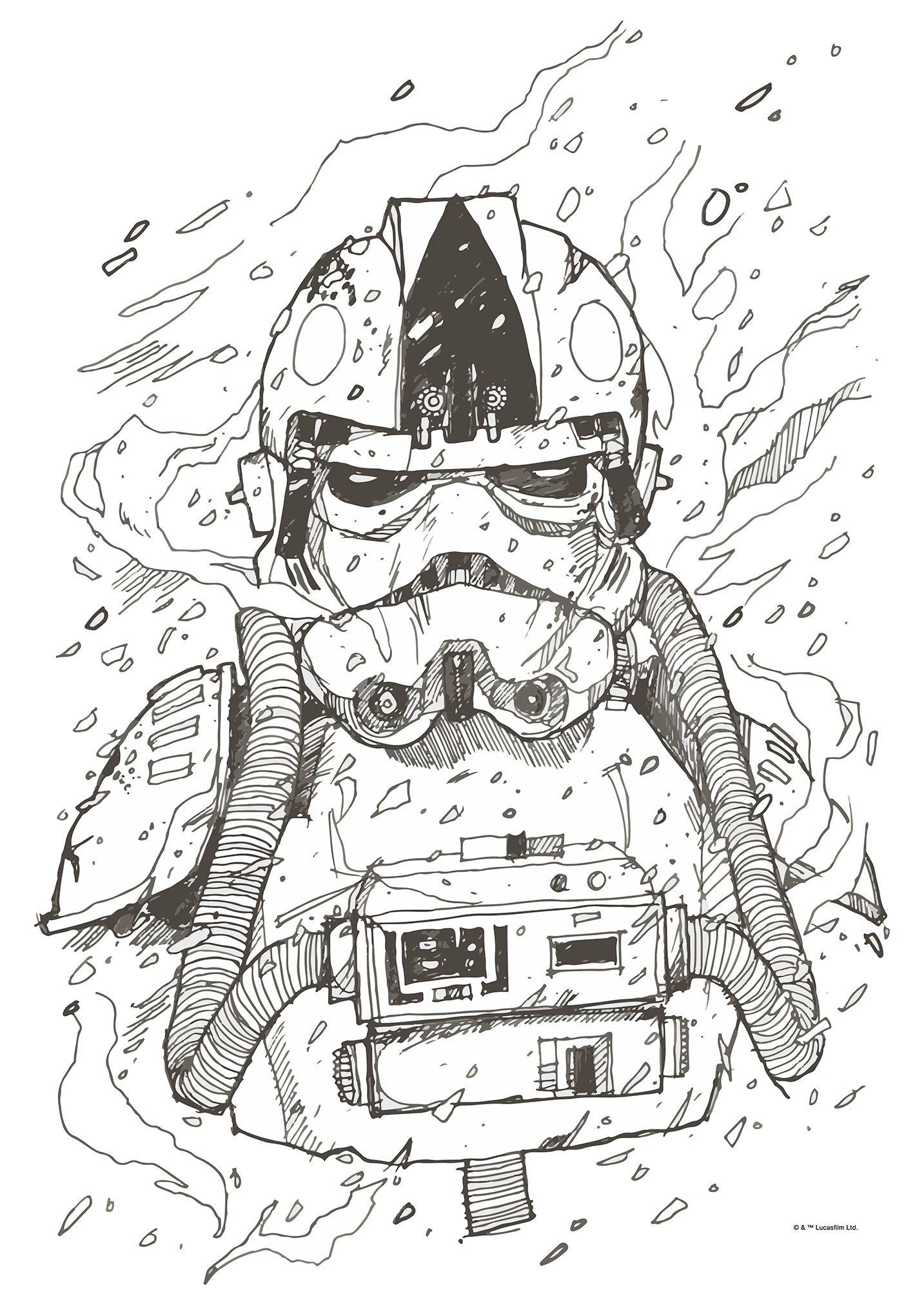 Komar Artprint Star Wars Pilot Drawing