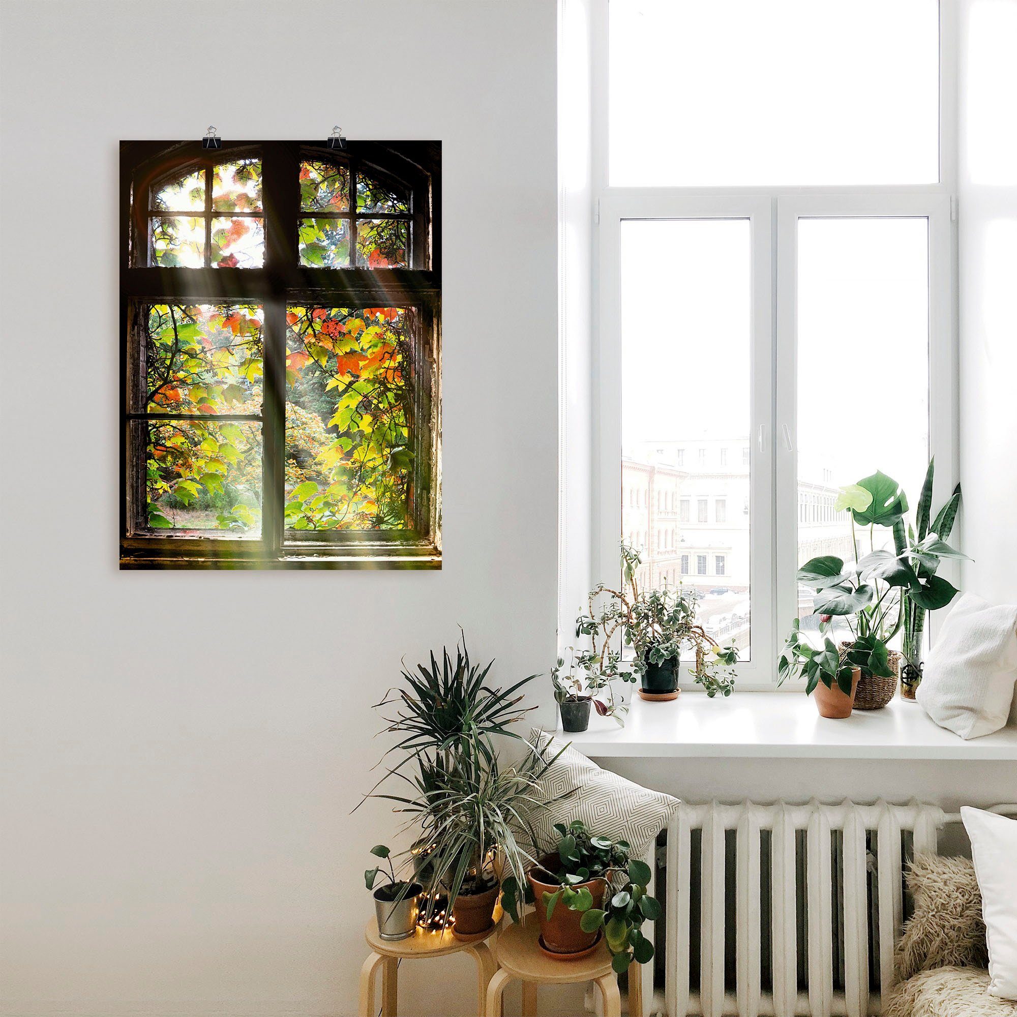 Artland Artprint Oude bouw als artprint van aluminium, artprint voor buiten, artprint op linnen, poster, muursticker