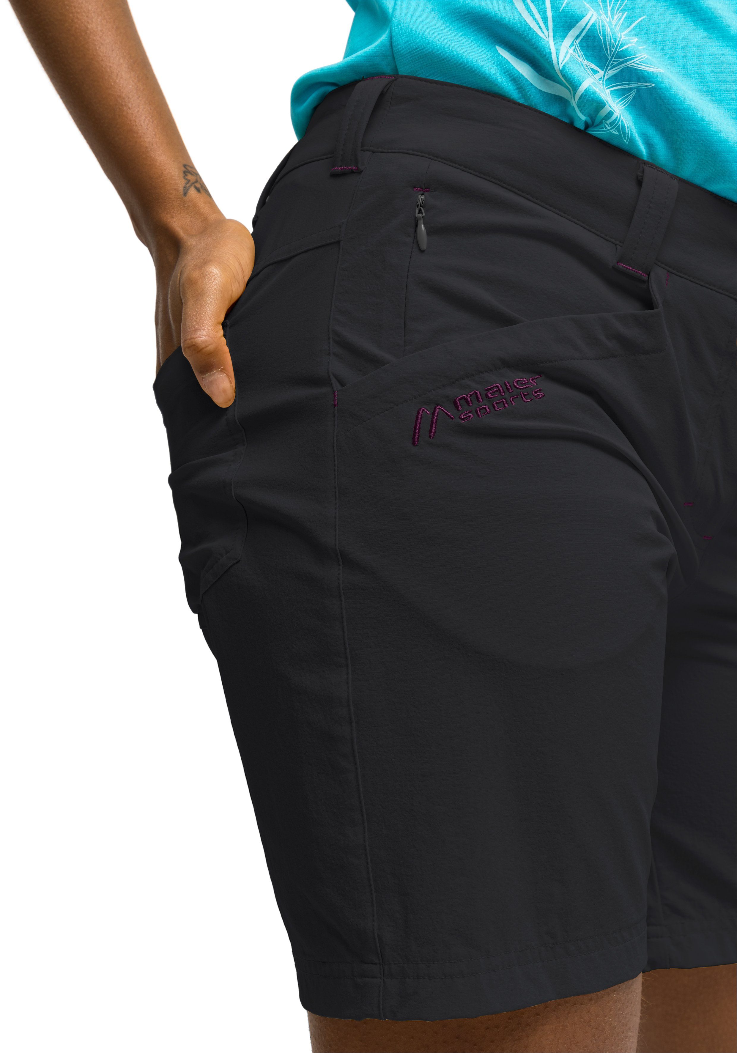 Maier Sports Functionele short Lulaka Shorts Dames shorts, korte wandelbroek, outdoorbroek met 4 zakken, regular fit