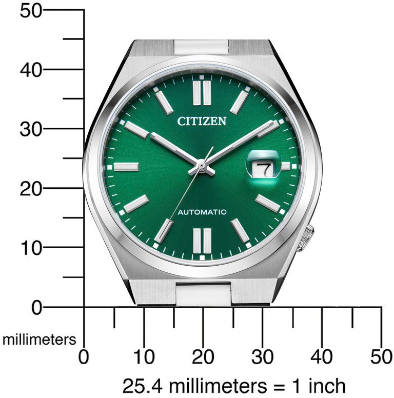 Citizen Automatisch horloge Tsuyosa Polshorloge, dameshorloge, herenhorloge, roestvrijstalen armband, saffierglas, datum