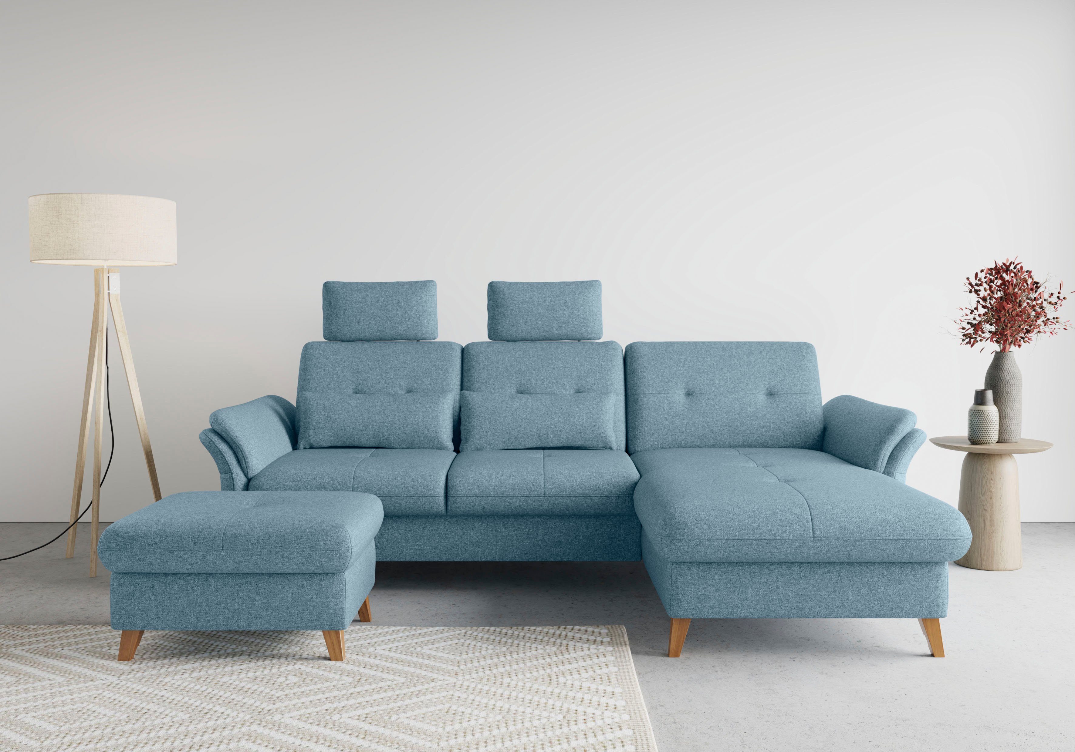 sit&more Hoekbank Göteborg Zitdiepteverstelling en binnenvering, naar keuze met slaapfunctie