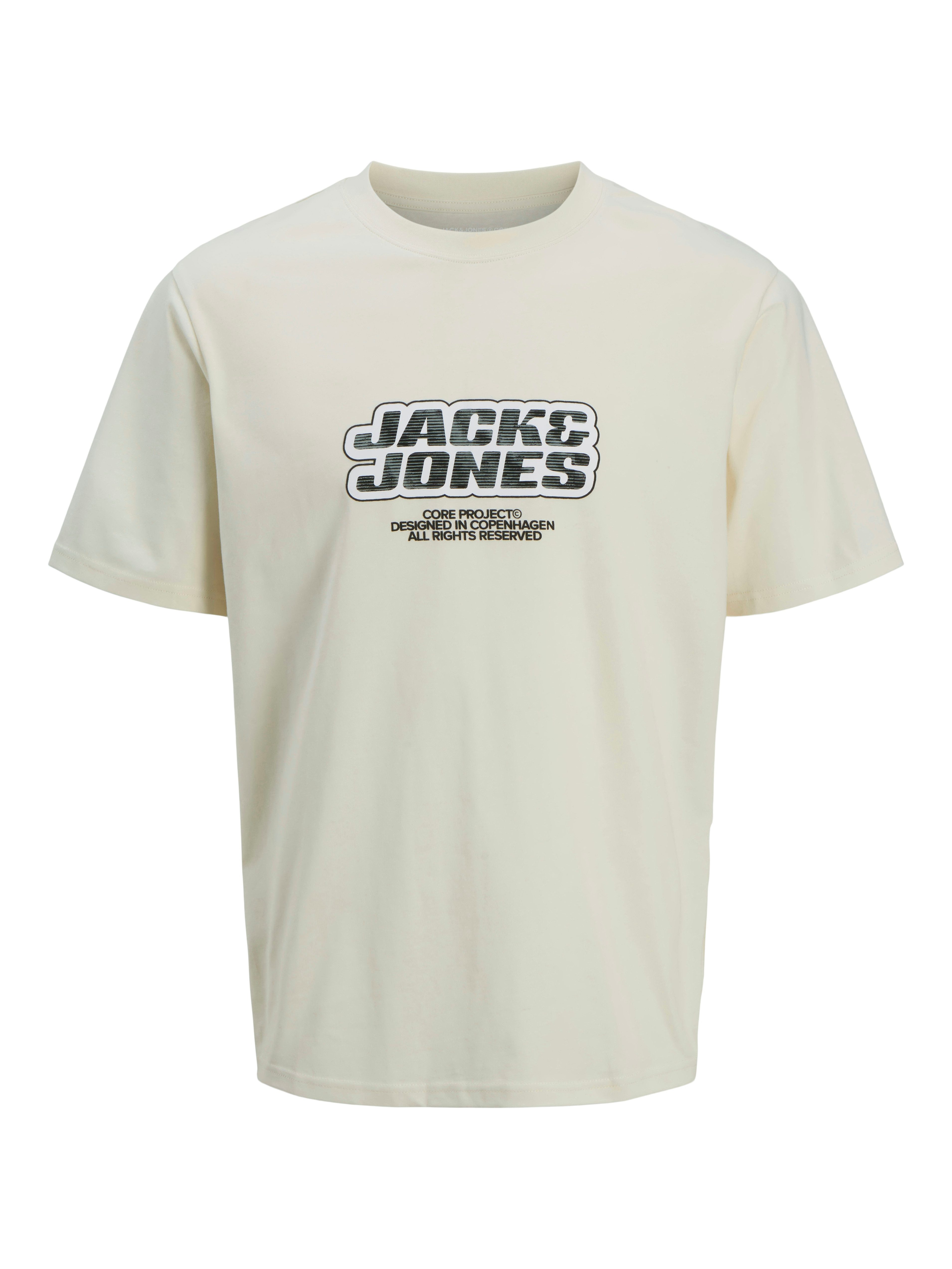 Jack & Jones PlusSize Shirt met print JCOLIDO AOP FRONT PRINT TEE SS CRE PLS