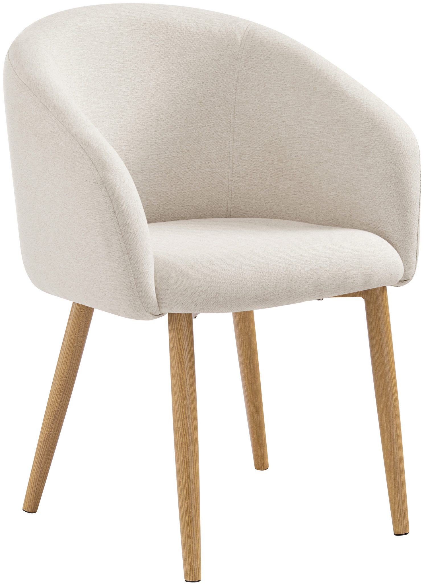 SalesFever Stoel met armleuningen Oeko-Tex gecertificeerd en PFC-vrij (set, 2 stuks) 4 poot stoelen beige