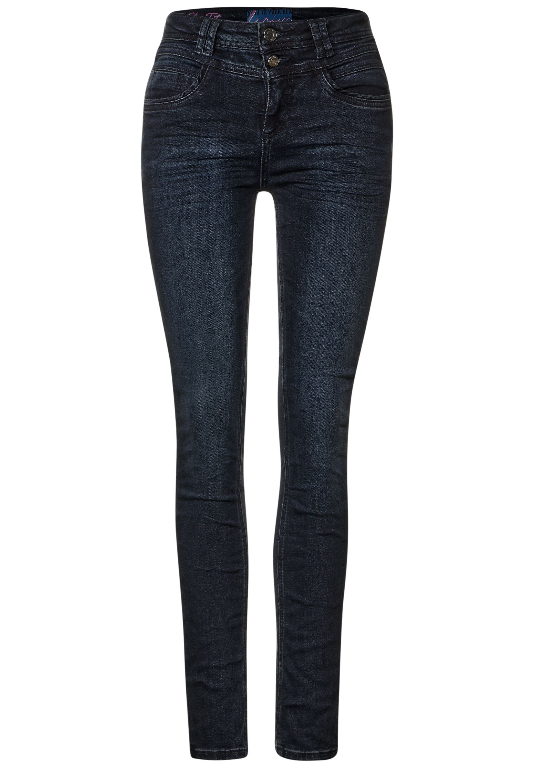 STREET ONE Slim fit jeans in donkere wassing