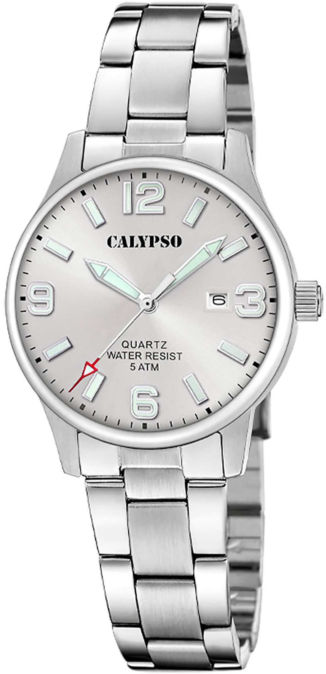 CALYPSO WATCHES Kwartshorloge Basic Horloge, dameshorloge, stalen band, analoog, dag
