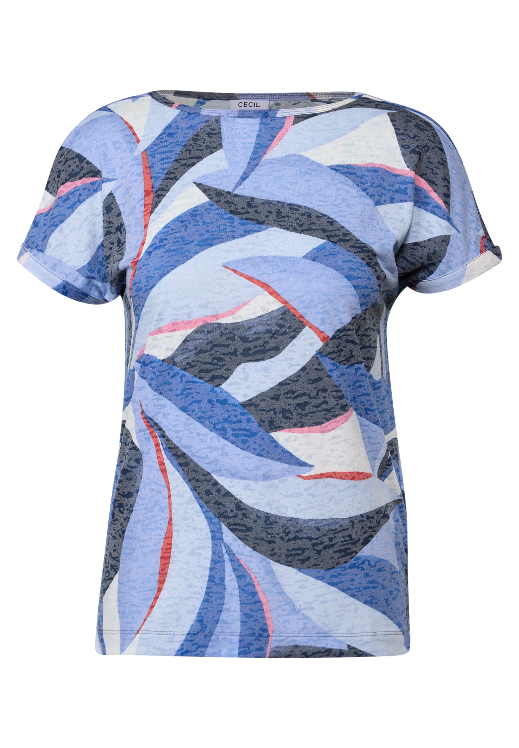 Cecil Shirt met print met etskant look