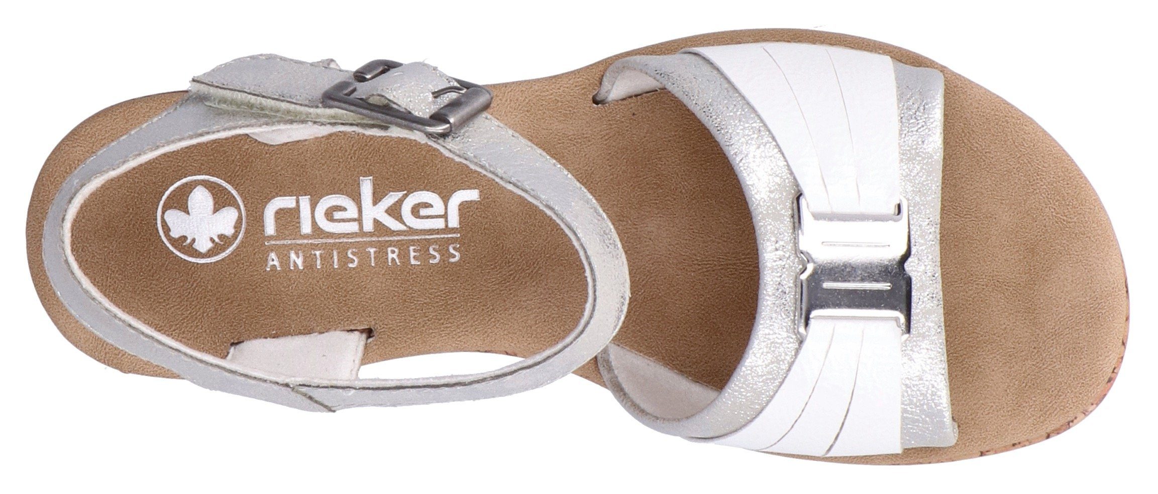 Rieker Plateausandaaltjes , zomerschoen, sandaal, sleehak, met klittenband, g-breedte