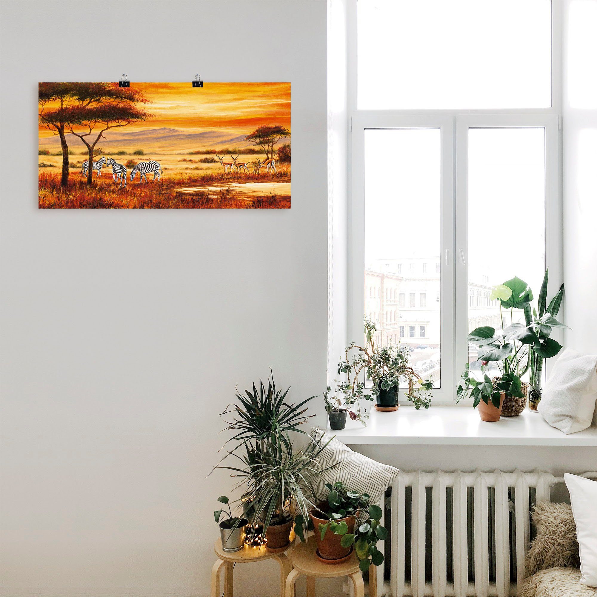 Artland Artprint Afrikaans landschap I als artprint op linnen, poster, muursticker in verschillende maten