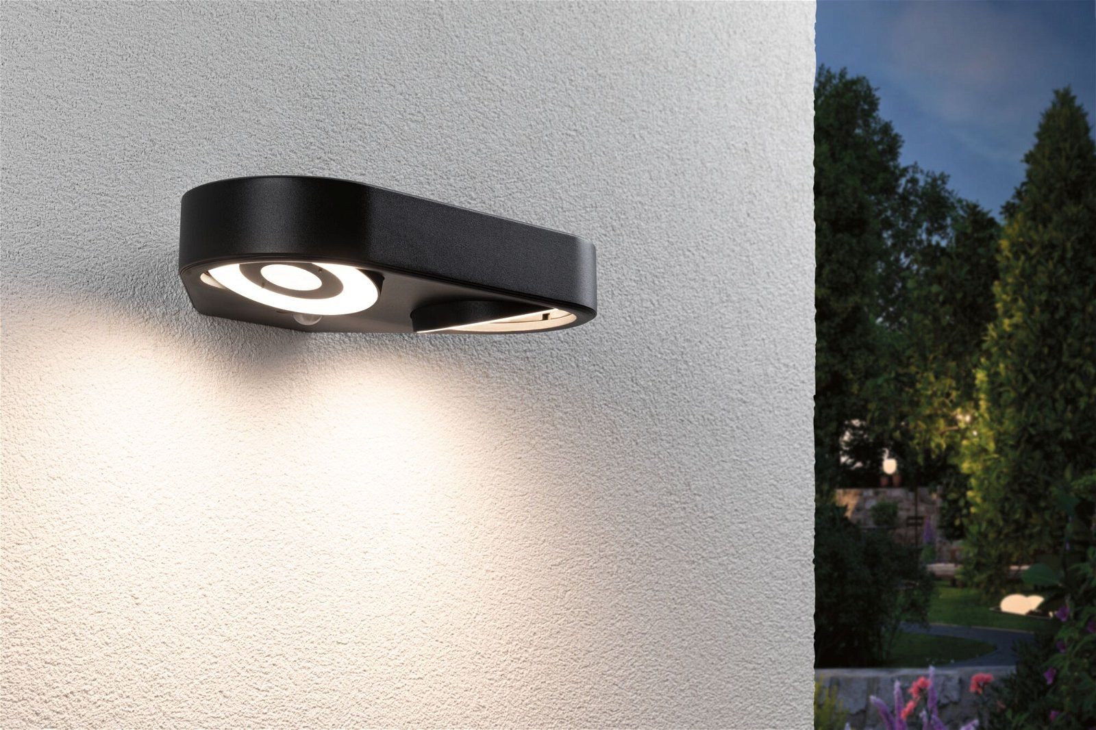 Paulmann Led-wandlamp voor buiten Silma IP44 280x176mm 3000K 2x5,5 / 2x0,7W 2x600lm 230V Aluminium (1 stuk)