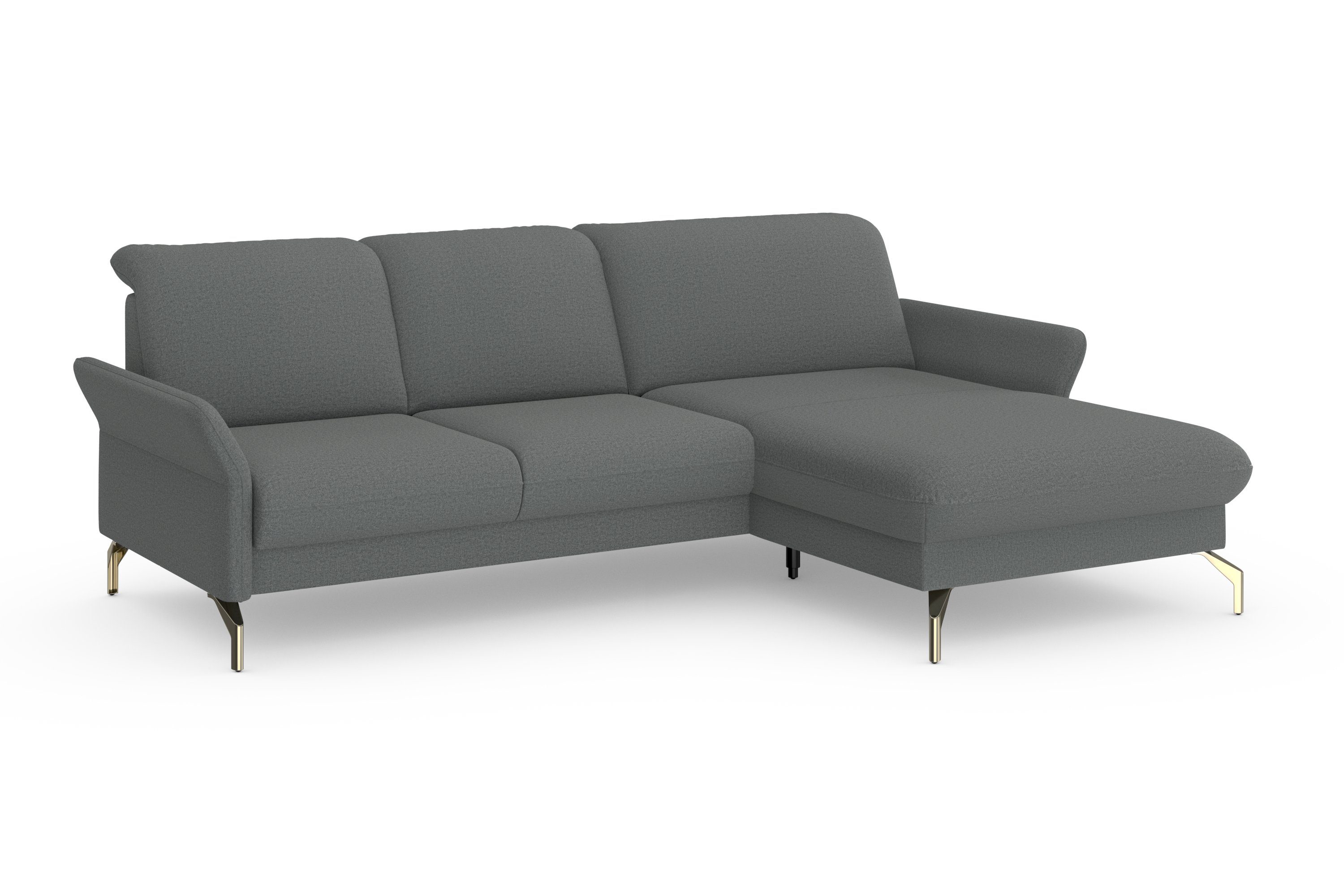 sit&more Hoekbank Fashion L-vorm naar keuze met verstelbare hoofdsteun, uittrekzitting, motorisch, nikkel poten