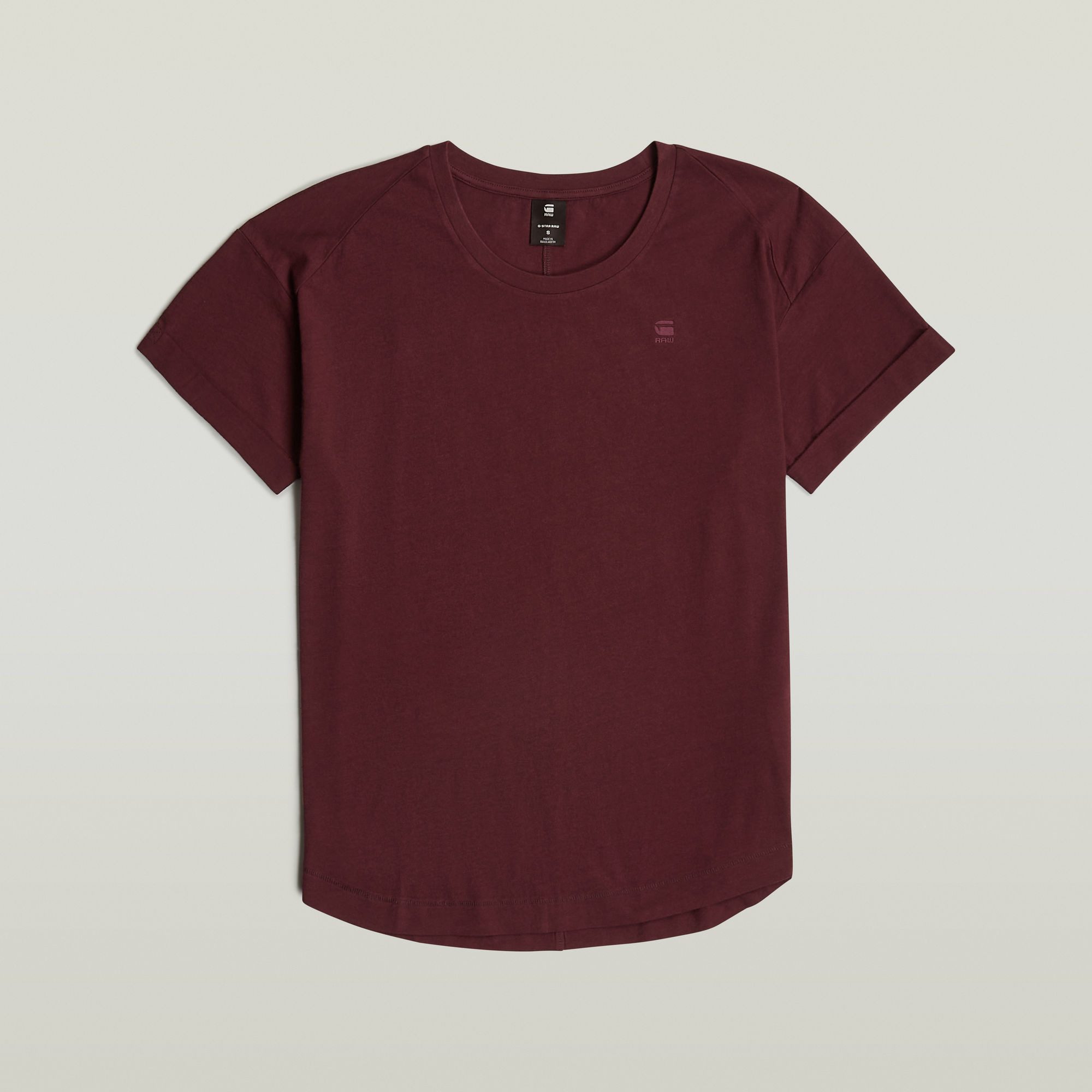 G-Star RAW T-shirt Rolled up met omgeslagen mouwen