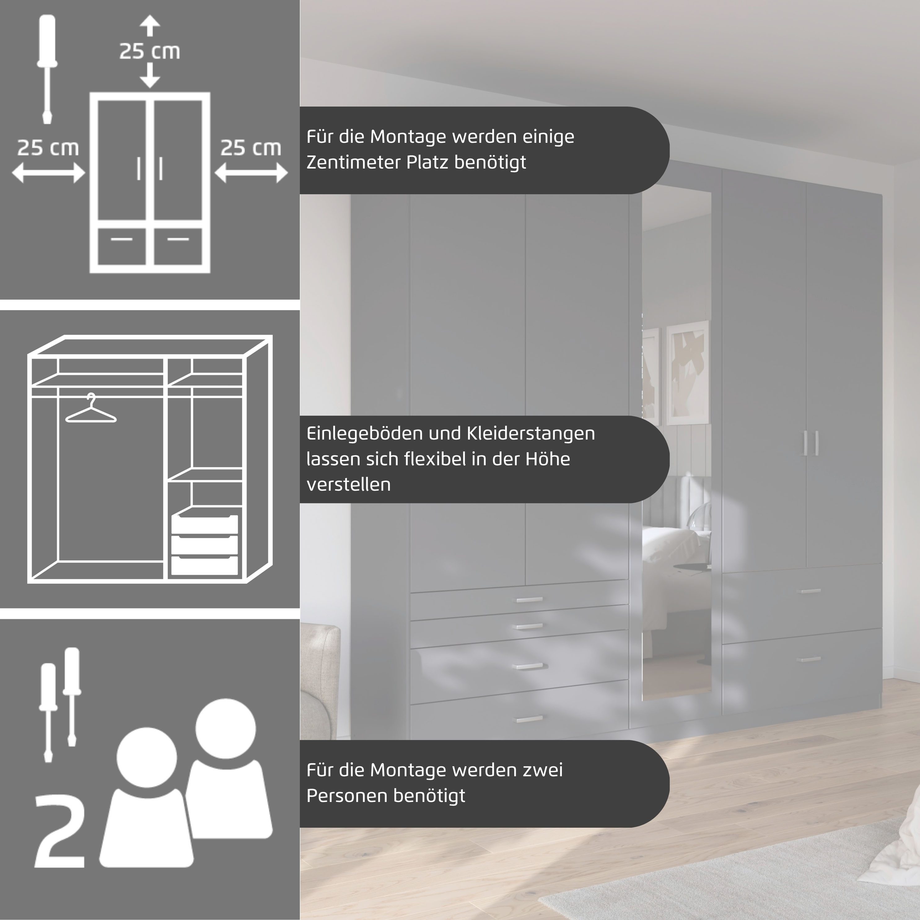 rauch Draaideurkast Kledingkast Kast Garderobe Linnenkast WILDBERG