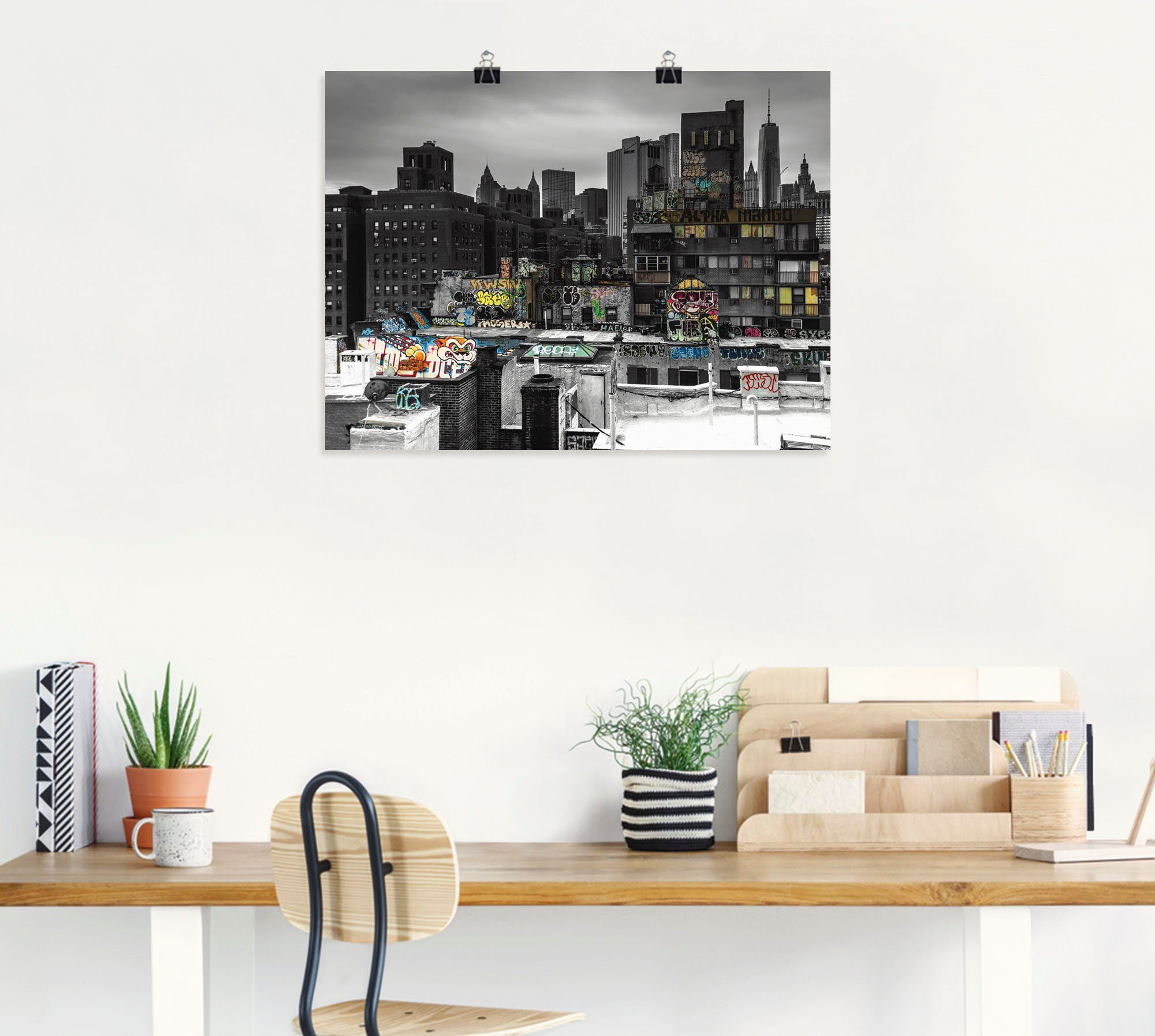 Artland Artprint Graffiti in New York als artprint op linnen, poster in verschillende formaten maten